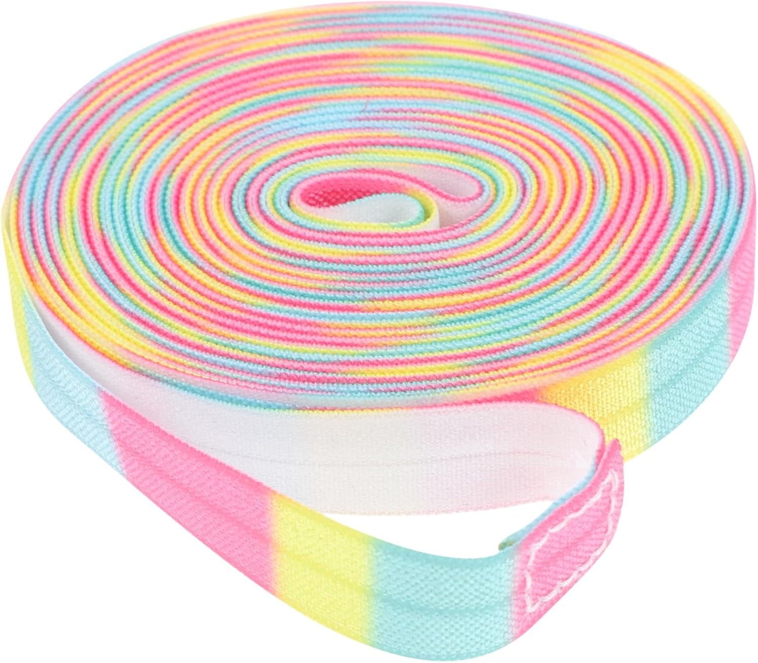 Mipcase Wide Flat Elastic Skipping Band Bright Outdoor for School Recess Fitness Games Coordination Development