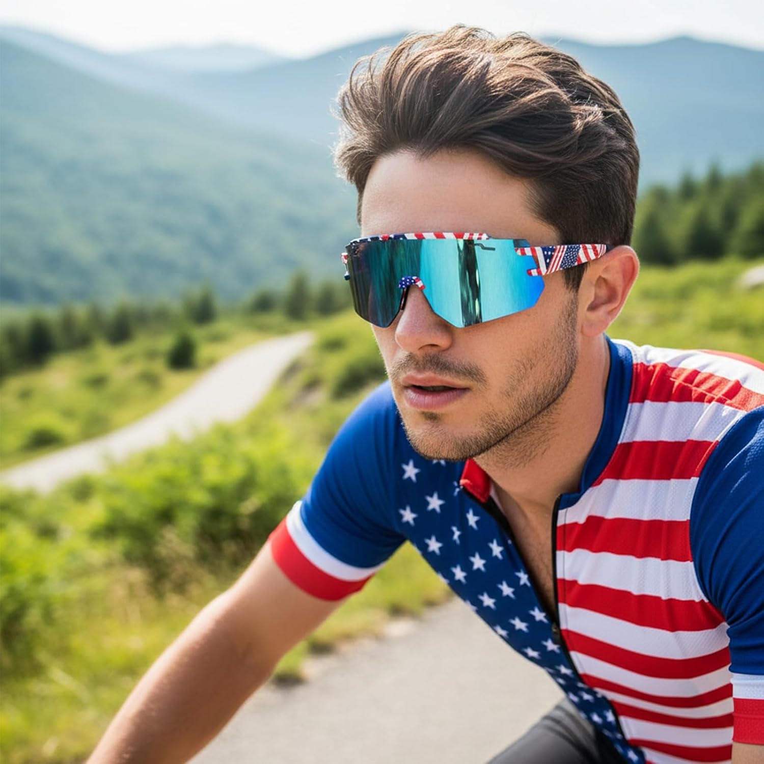 AVV Polarized UV400 Cycling Baseball Sunglasses - Windproof Anti-Fog for Outdoor Sports, Lightweight Frame Men Women Youth - Image 2