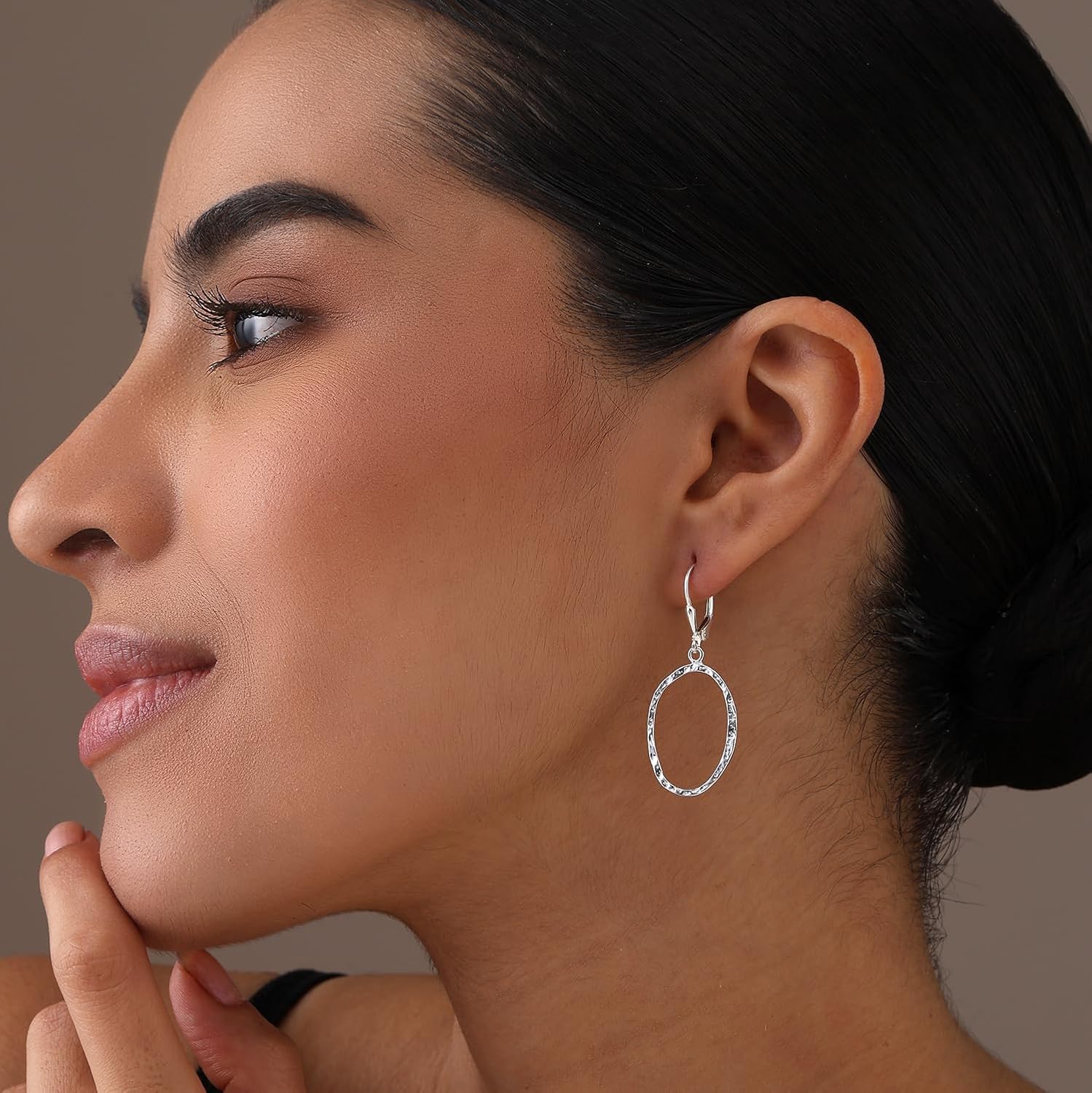 LeCalla 925 Sterling Silver Drop Earrings | Lever-Back Drop Earrings | Hypoallergenic Silver Teardrop Leverback Dangle Earring for Women Jewelry Gifts - Image 2