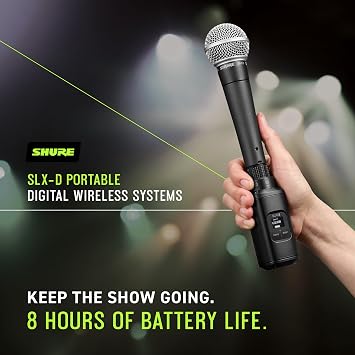 Shure SLXD15/85 Wireless Bodypack System with WL 185 Lavalier Microphone - G58 Band