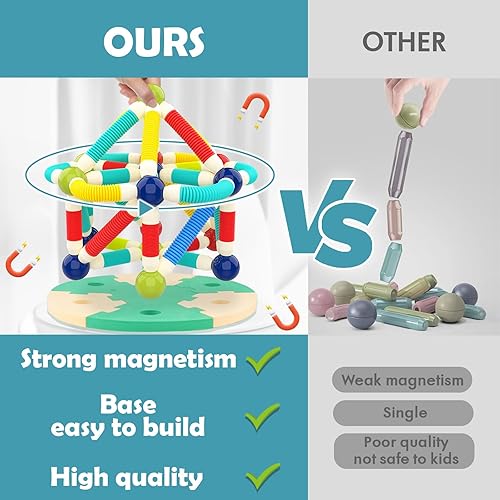 Miniatura 3 de nicknack Bloques magnéticos 2 en 1, juguetes de construcción para niños, juguetes para niños pequeños de 3, 4 y 5 años, juguetes educativos