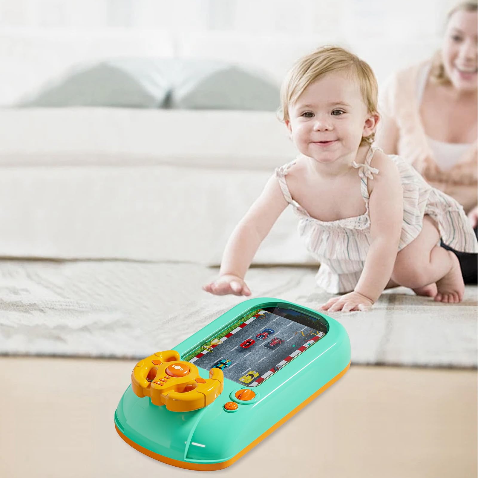Lernspielzeug Lenkradsimulation für Kinder, Fahrspielzeug, Puzzle, Desktop-Spielkonsole, um Rennen durch das große Abenteuer zu vermeiden