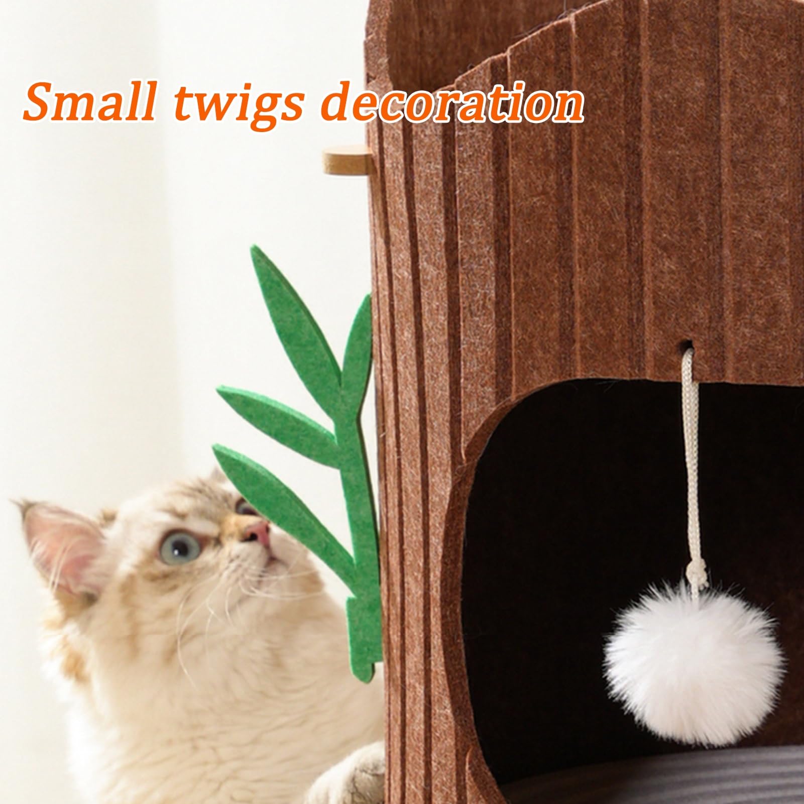 Amazon.co.jp: EKDJSN キャットタワー、2/3層の木の切り株の猫ベッド  