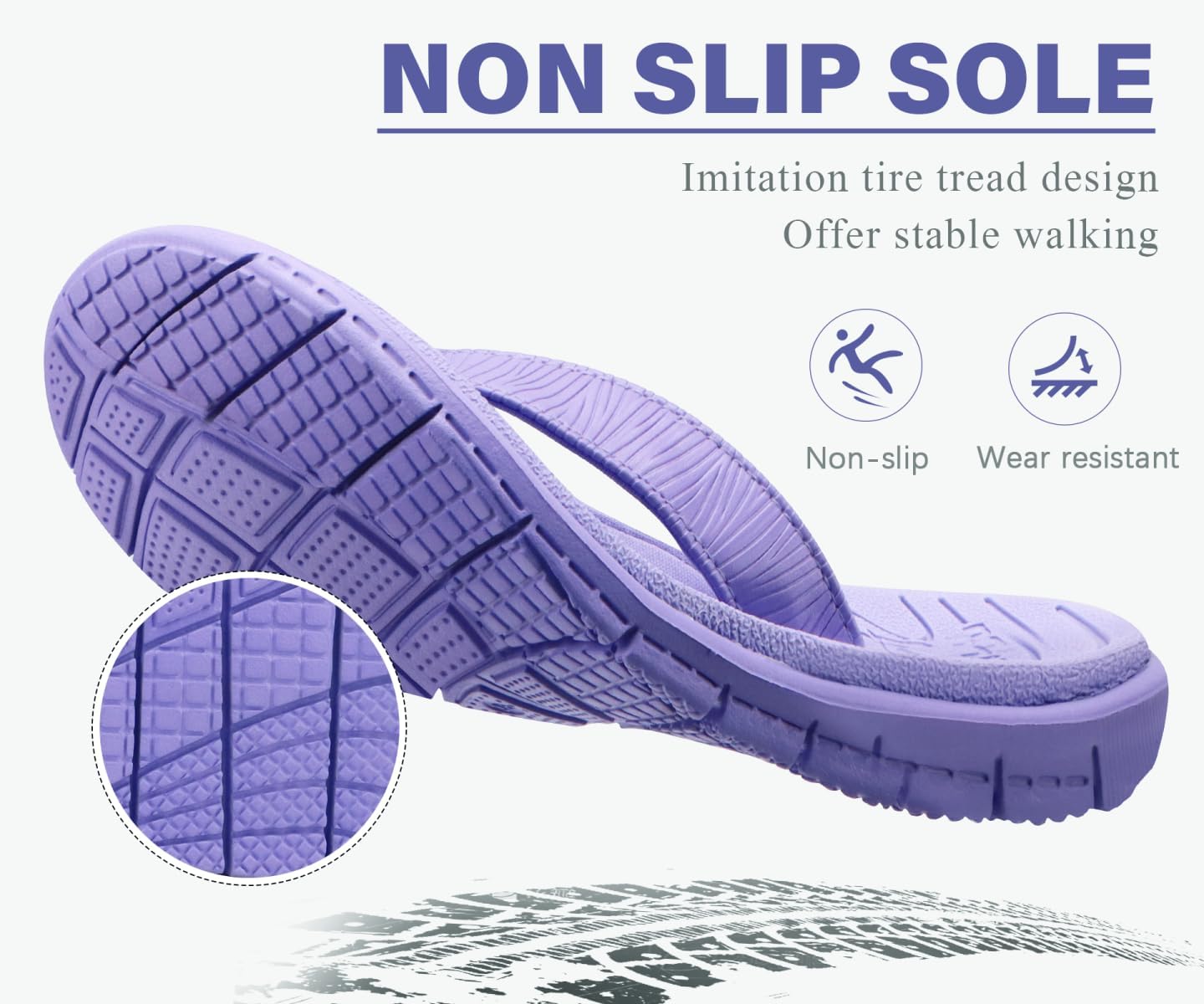 KuaiLu Comfortable Flip Flops for Women with Arch Support Summer Beach Walking Thong Sandals Slip On Indoor Outdoor - Image 7