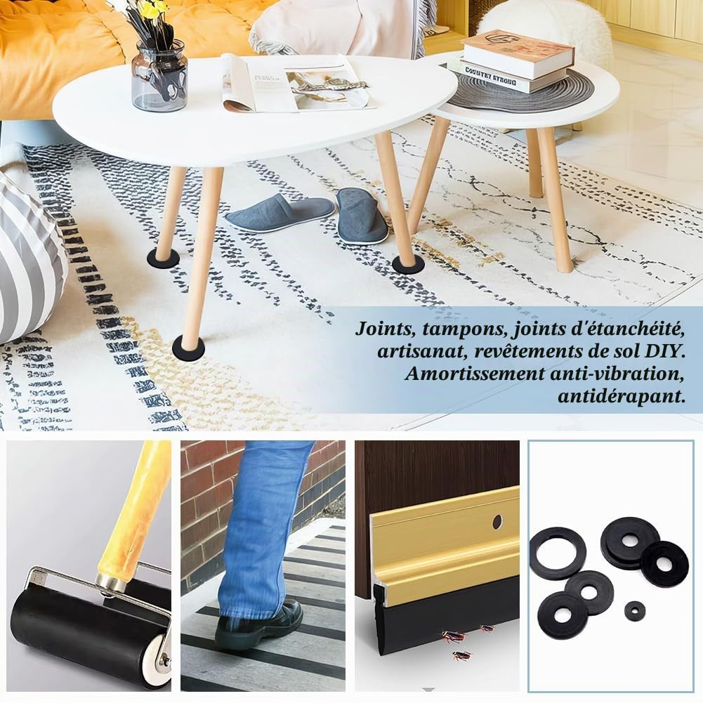 AHANDMAKER Plaques en caoutchouc plein - Plaque en caoutchouc de silicone pour joints faits maison - Tapis de protection - Tapis de protection (1/16" d'épaisseur x 30,5 cm de