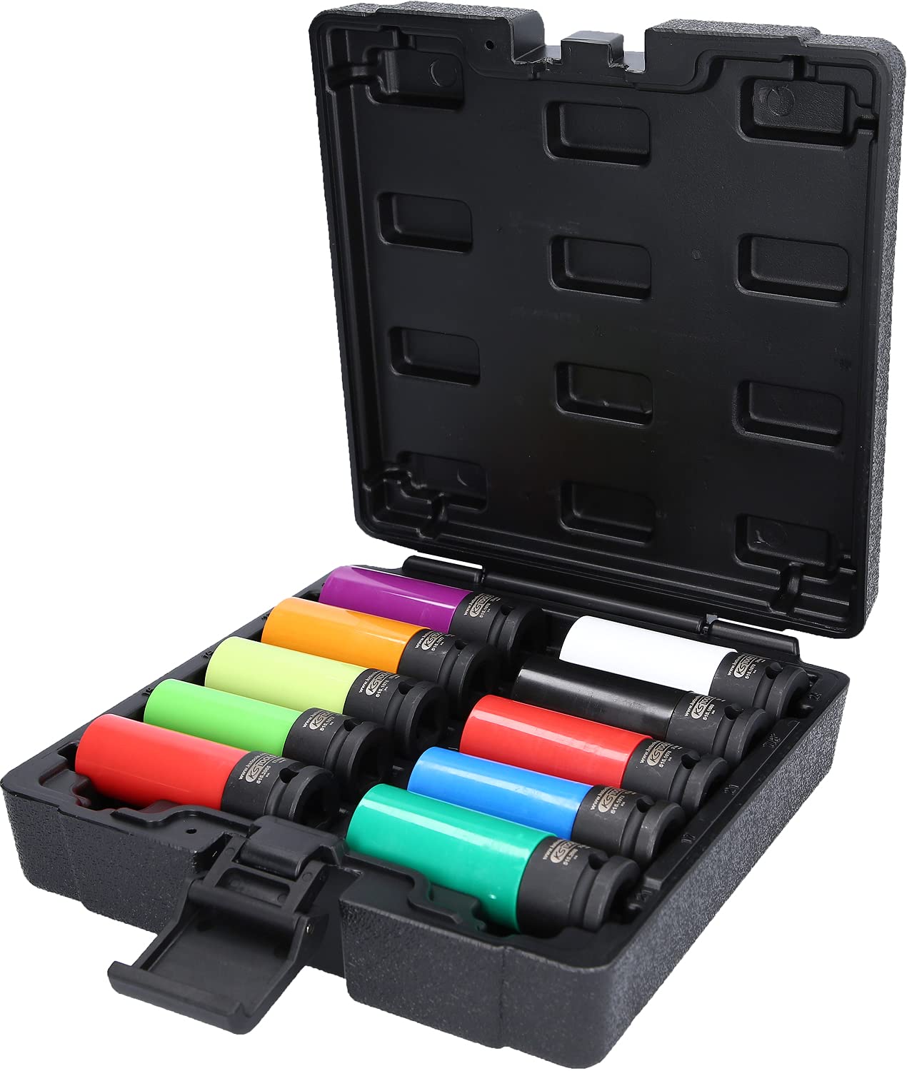 KS Tools 515.0890 Juego de llaves de vaso de impacto especiales de 1/2" para llantas de aluminio, 10 pzs