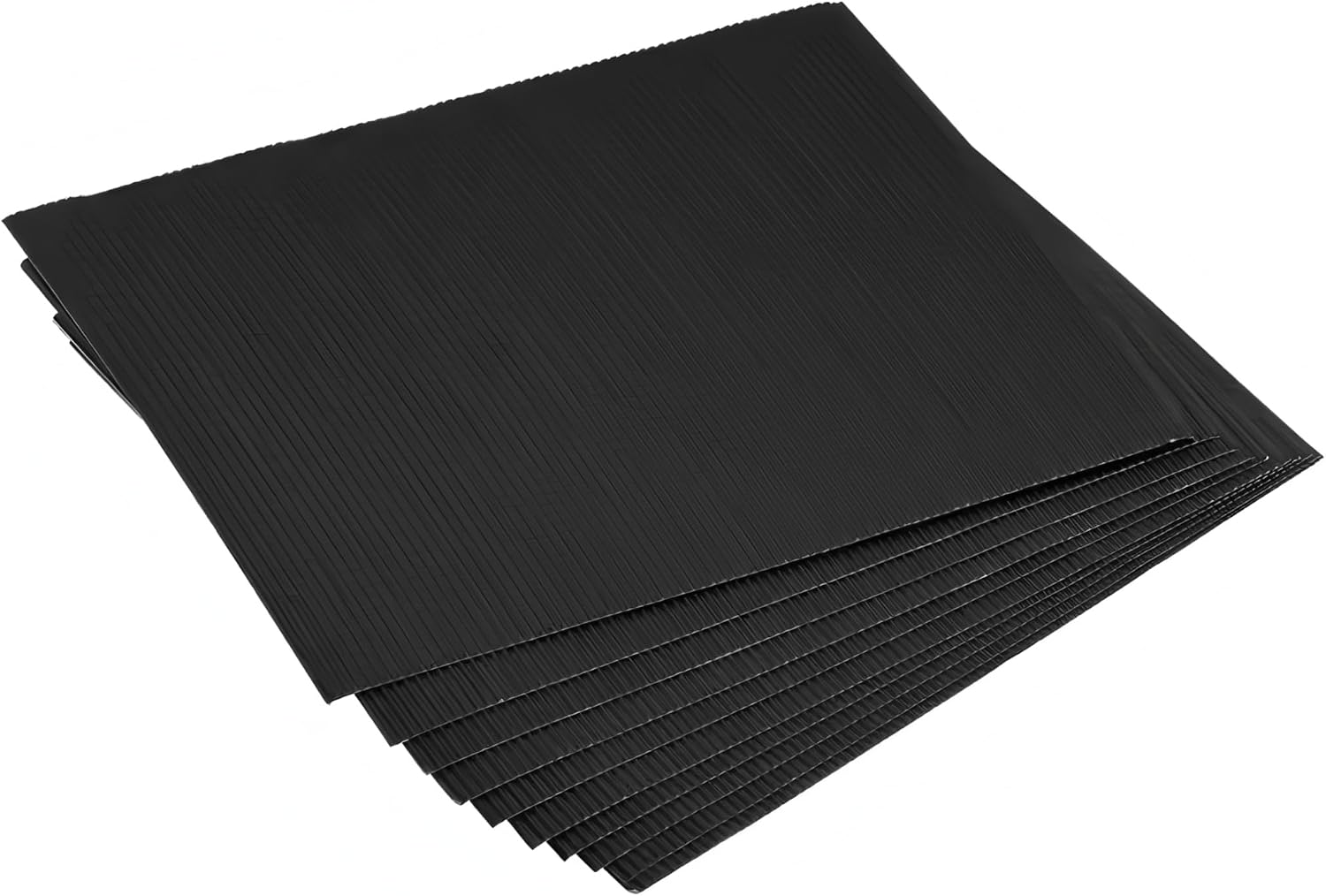 ODETOJOY 10-Piece Corrugated Cardboard Sheets Set – 8.27 x 11.86 Inches, Similar to A4, Ideal for Craft & DIY Projects (Black)