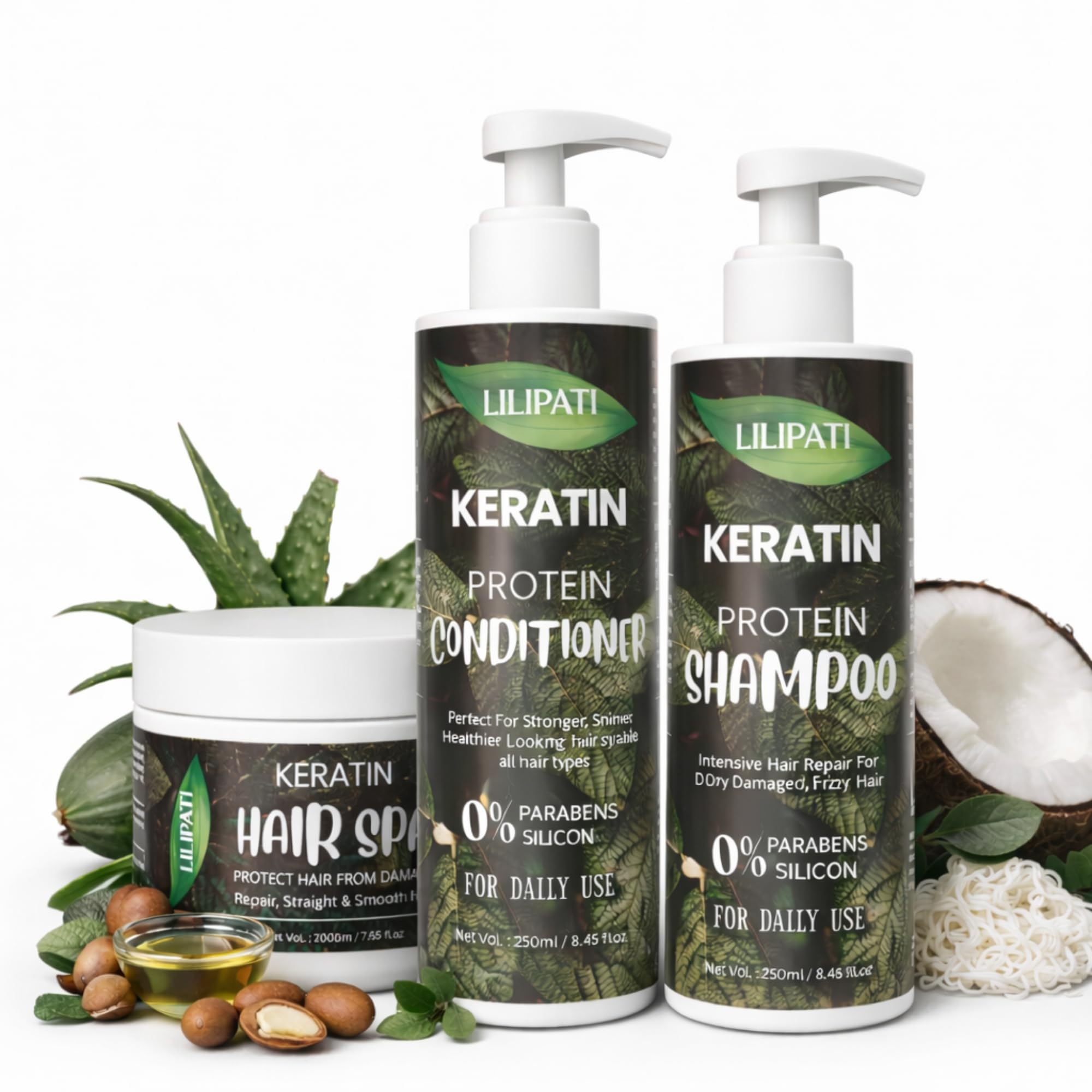 Hair Care Combo Set – Shampoo 250ml, Conditioner 250ml & Hair Spa 200g | 3 Step Hair Care Kit for Smooth & Manageable Hair-image-6