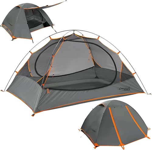 Clostnature Lightweight Backpacking Tent - 1/1.5/2/3/4/6 Person Ultralight Waterproof Camping