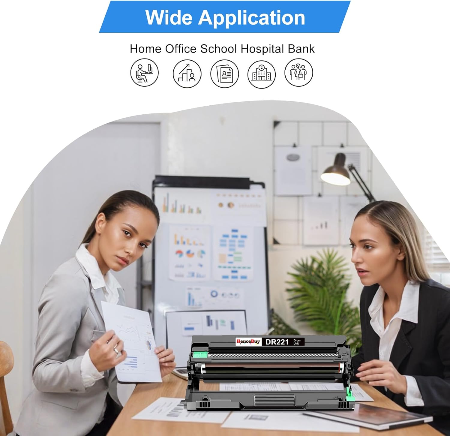 DR221CL Black Drum Unit-1 Pack Replacement for Brother DR221CL DR-221CL Black DR221 Drum Unit for Brother MFC-9130CW MFC-9330CW HL-3170CDW HL-3180CDW HL-3140CW MFC-9340CDW Printer