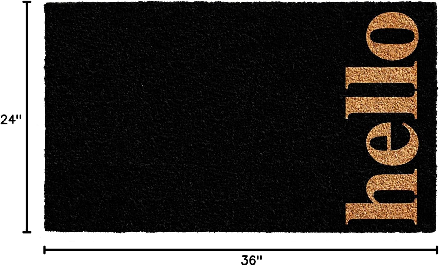 Calloway Mills AZ102642436BNB Incline Hello Doormat, 24" x 36", Black/Natural