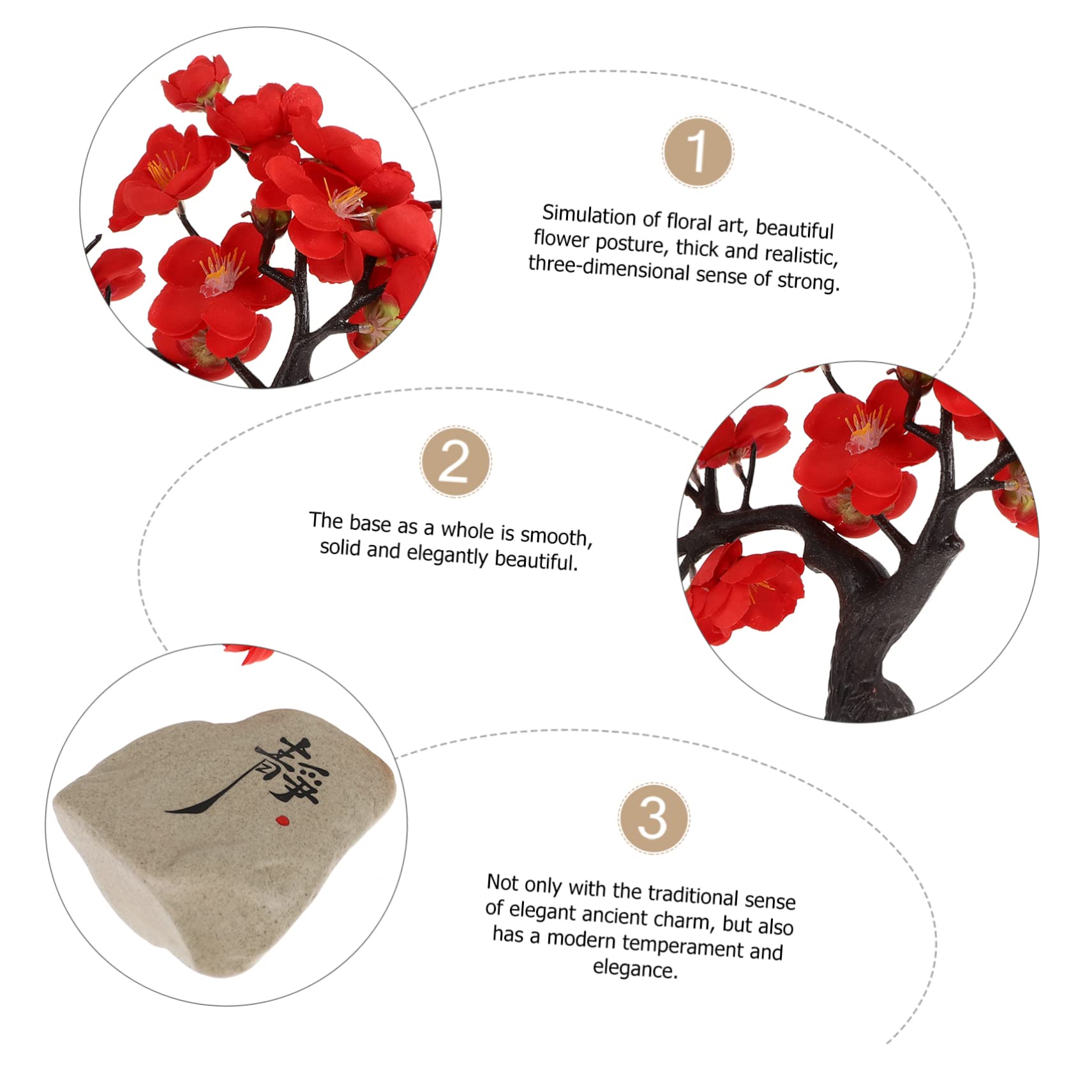 Amazon｜MUSISALY 冬スイート人工梅の花 セラミック樹脂製