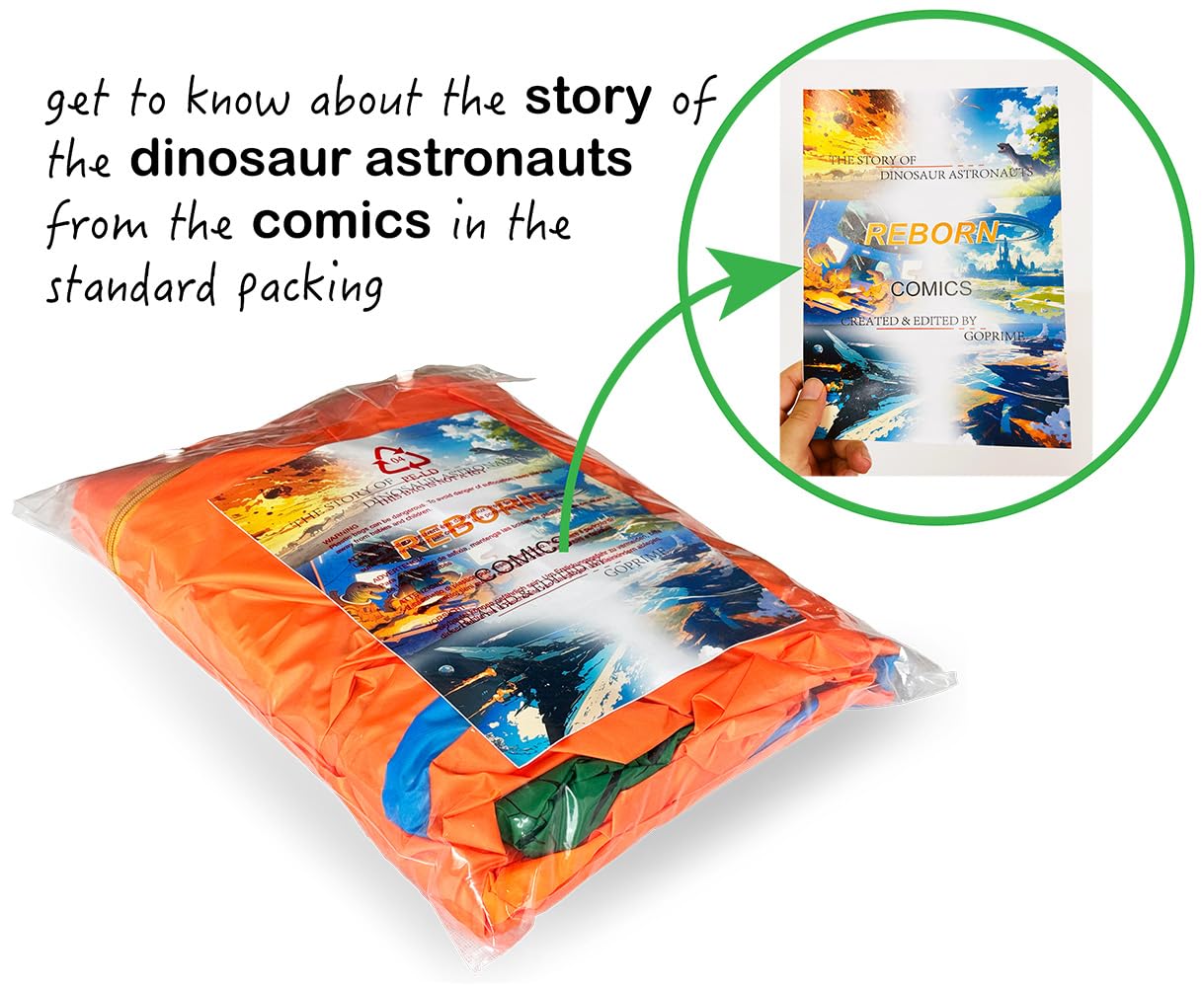 GOPRIME Disfraz inflable de astronauta de dinosaurio, traje espacial T Rex, talla para adulto
