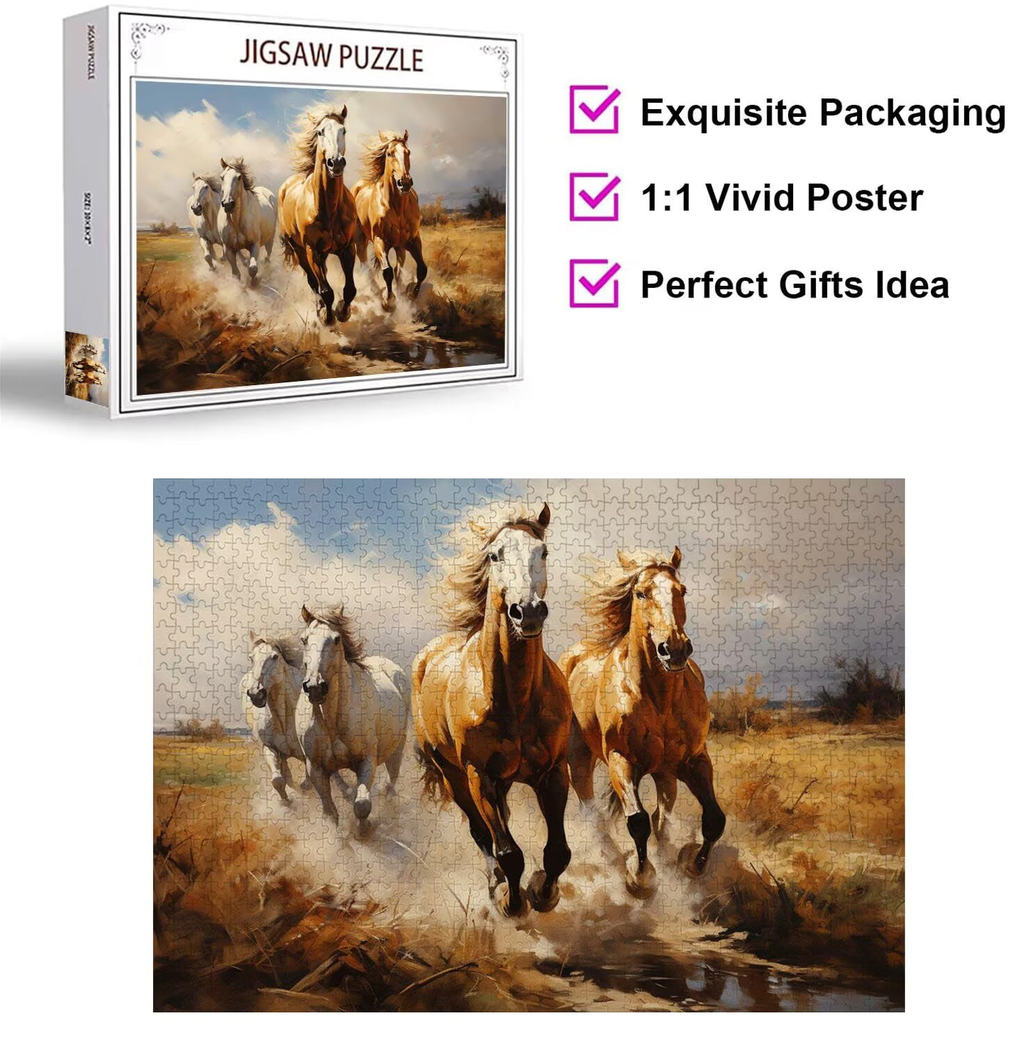 Puzzle 4000 Teile Pferd Herausforderndes Klassische Puzzles, n-469