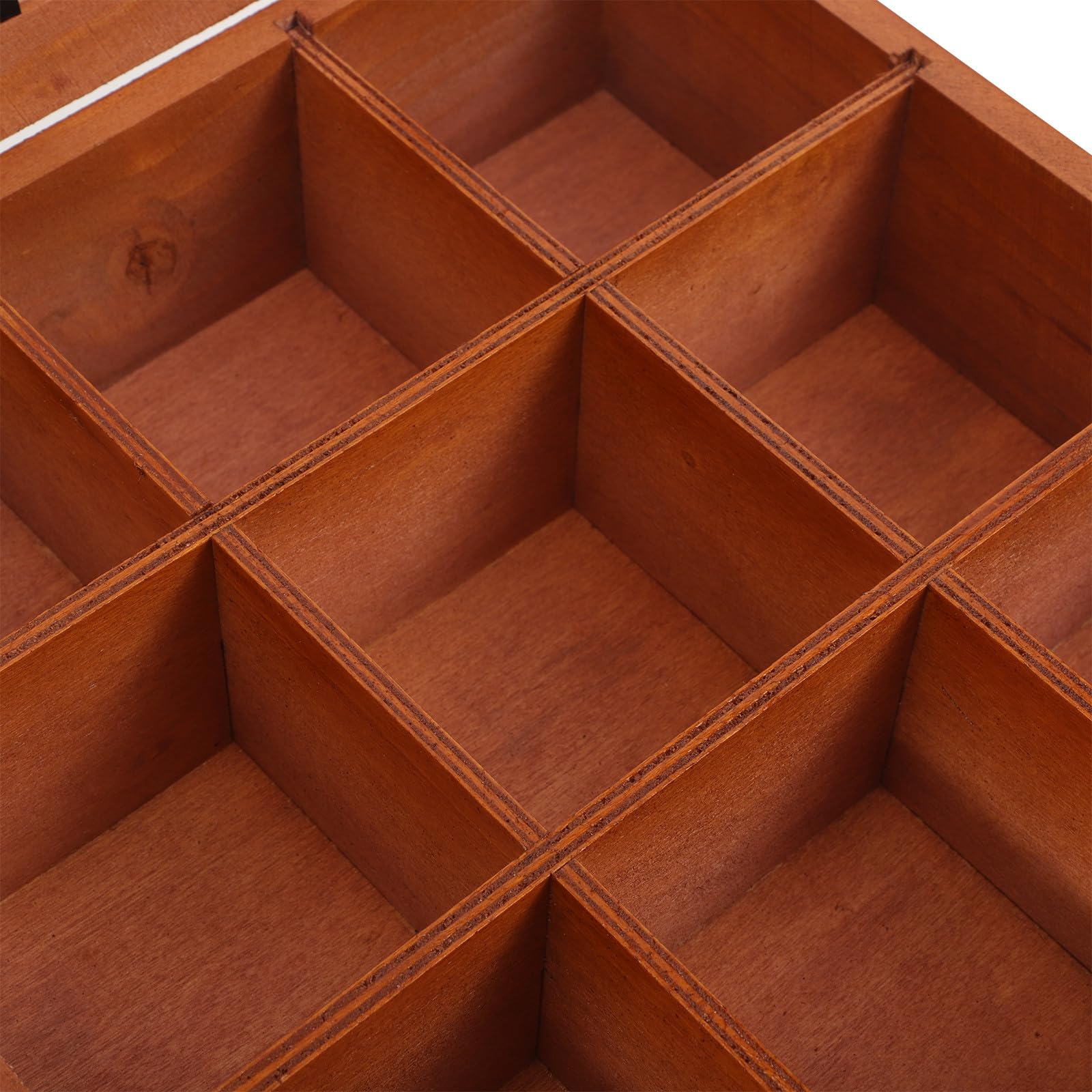 Scatola Porta Cosmetici Organizer Vintage in Acrilico e Legno con 9 Scomparti per e, per Casa e Mensola
