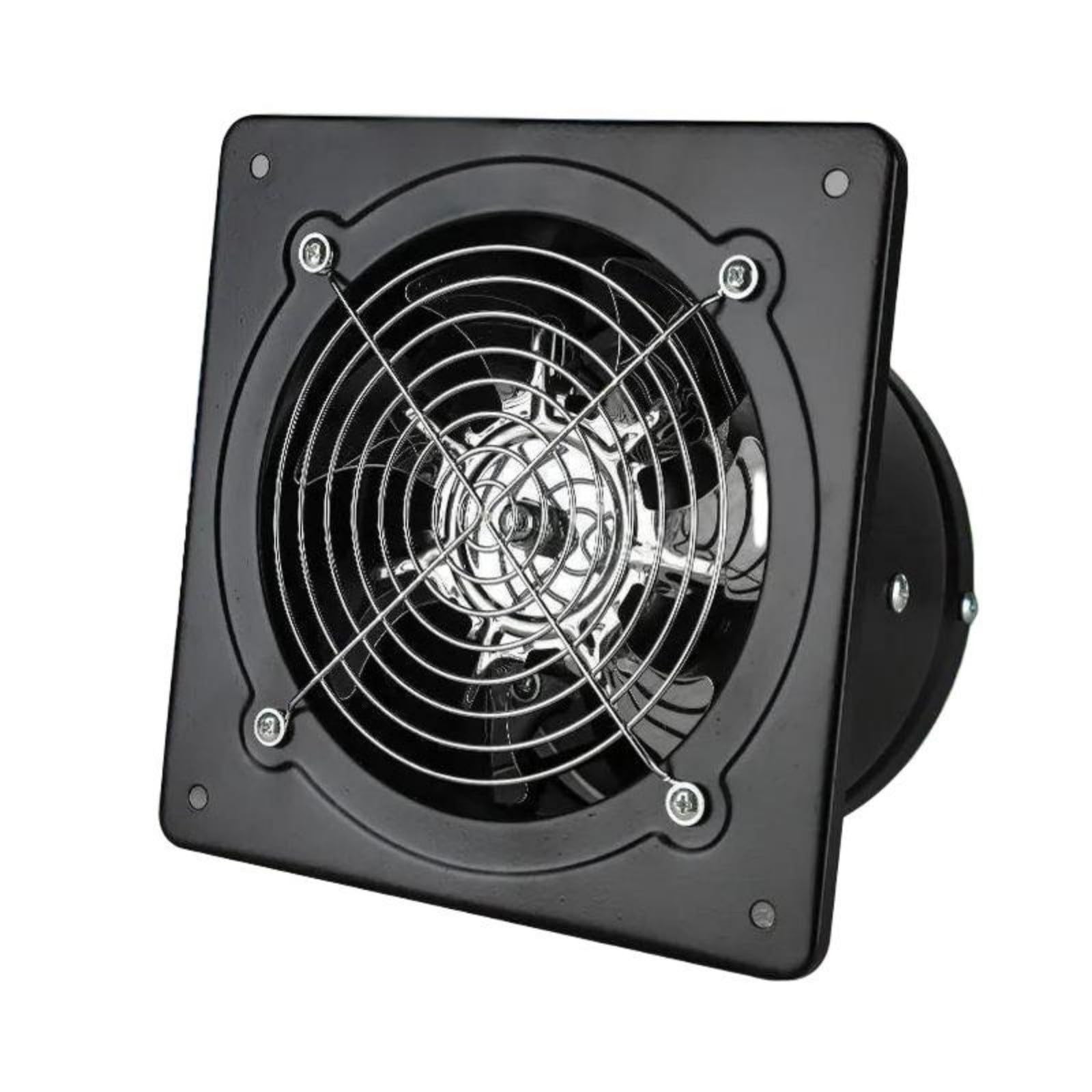 Extractor de aire alta velocidad 12 ", ventilador doméstico, cocina, baño, techo, extractor silencioso, resistencia a la corrosión(Black,110)