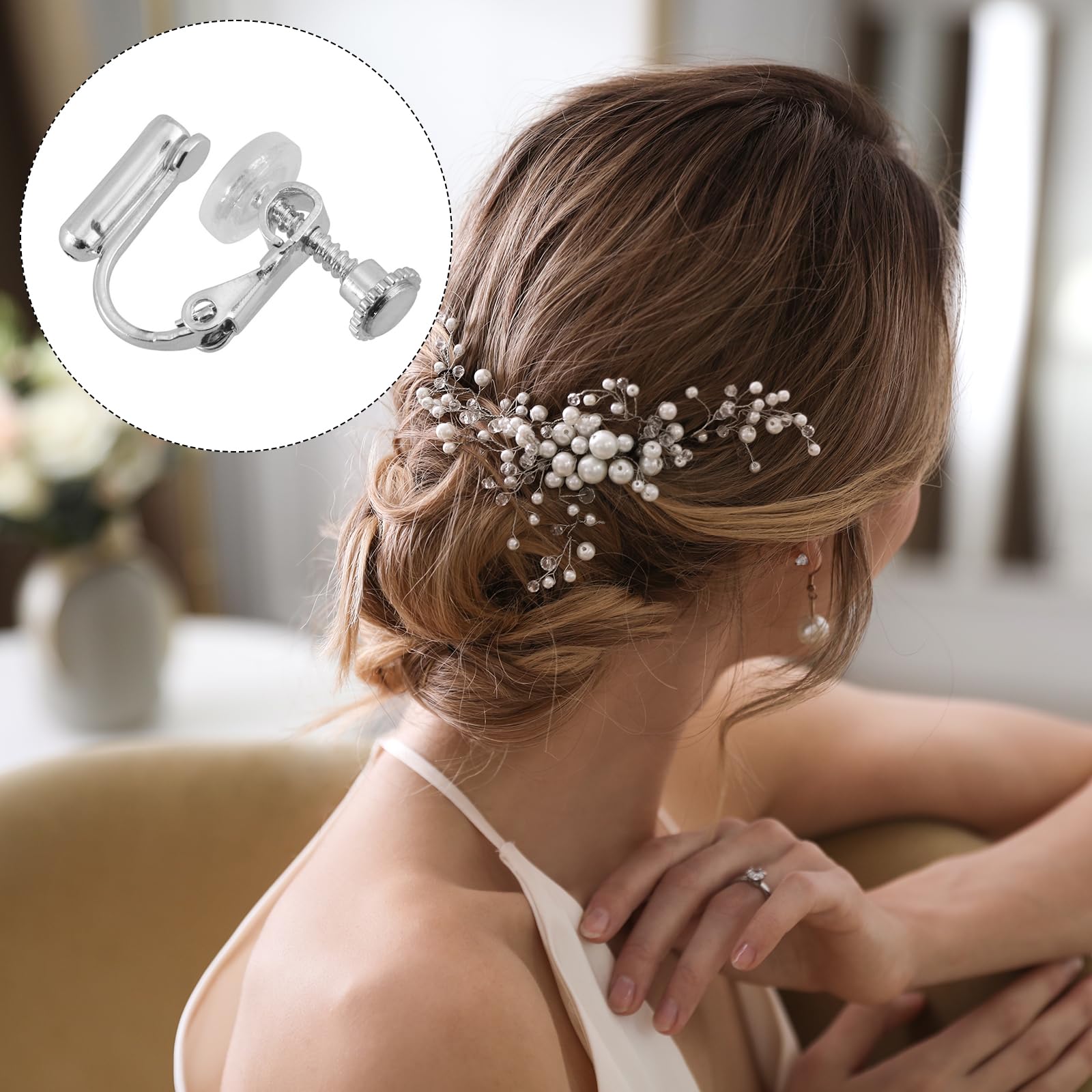 uxcell Earring Pads, 60pcs 6 Styles - Silicone Clip-on Earring Backs, Comfort