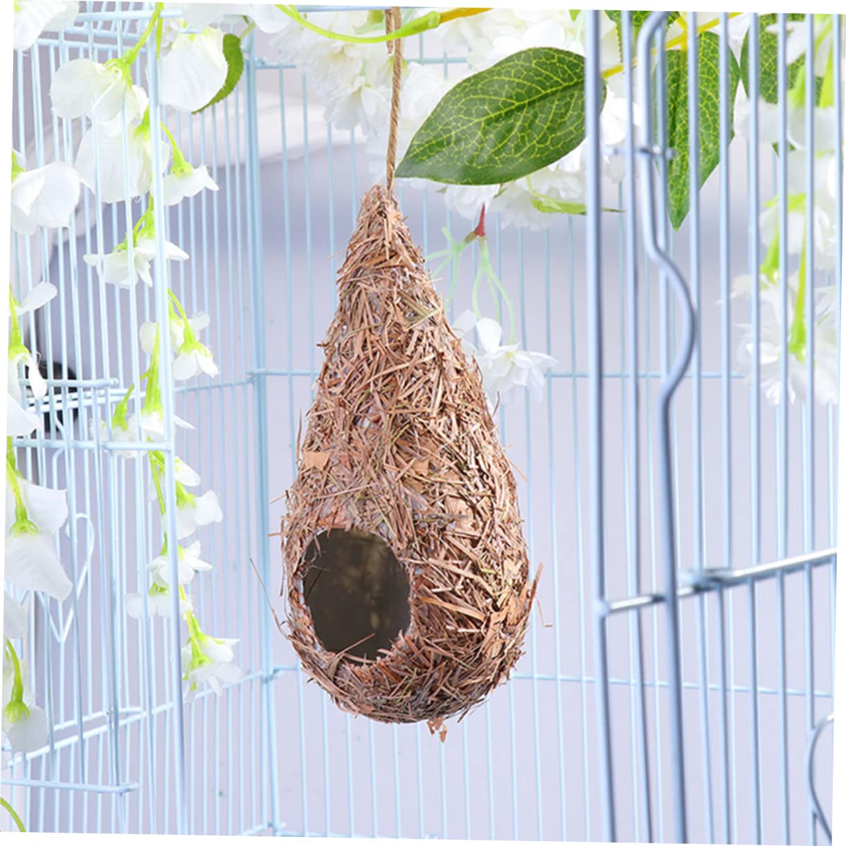 5piezas Nido De Pájaros De Tejida Casa Colgante Natural para Jardín Decoración para Aficionados Las Aves Naturaleza