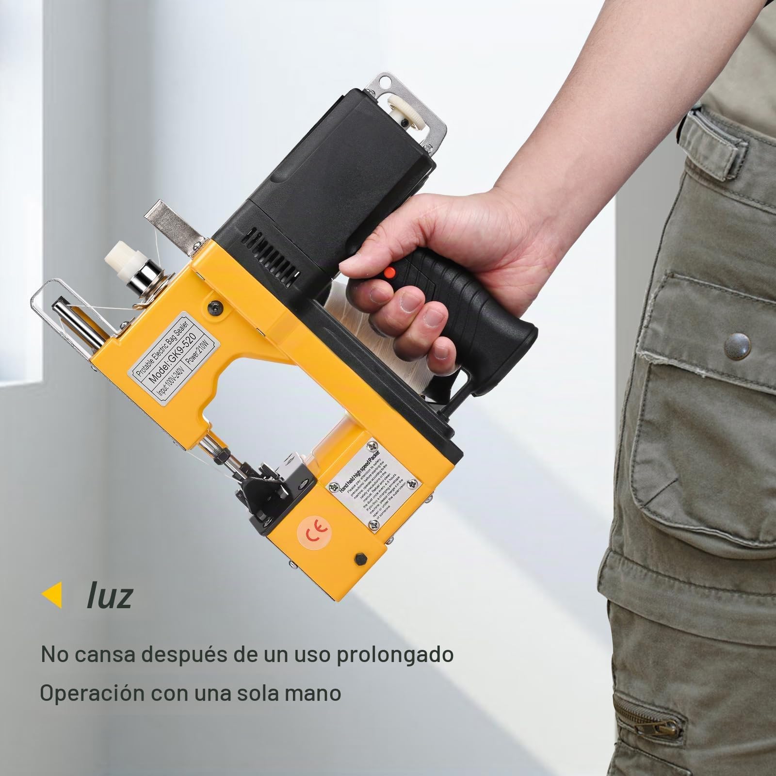 220V cosedora de sacos,2600 puntadas/minuto Máquina de coser portátil Máquina de coser más cercana Bolsa de embalaje para bolsa de plástico de papel de arroz saco de piel de serpiente