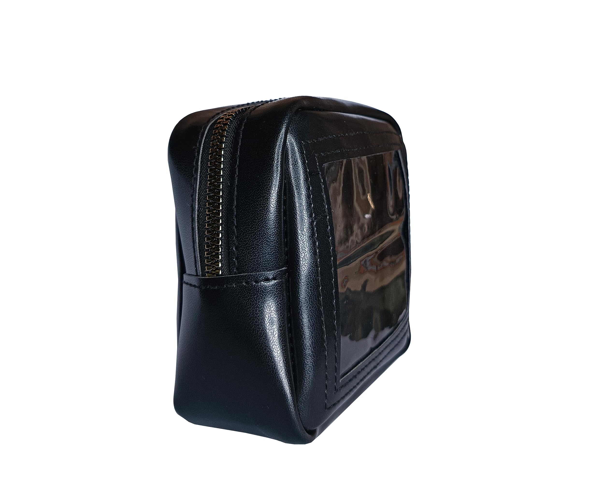 Kartbrink Small Lipstic Pouch Makeup Organizer Storage Cosmetic Lady Fashion Gift Zipper Bag Travel Cosmetic Bag - Black, 10 Cms-image-27