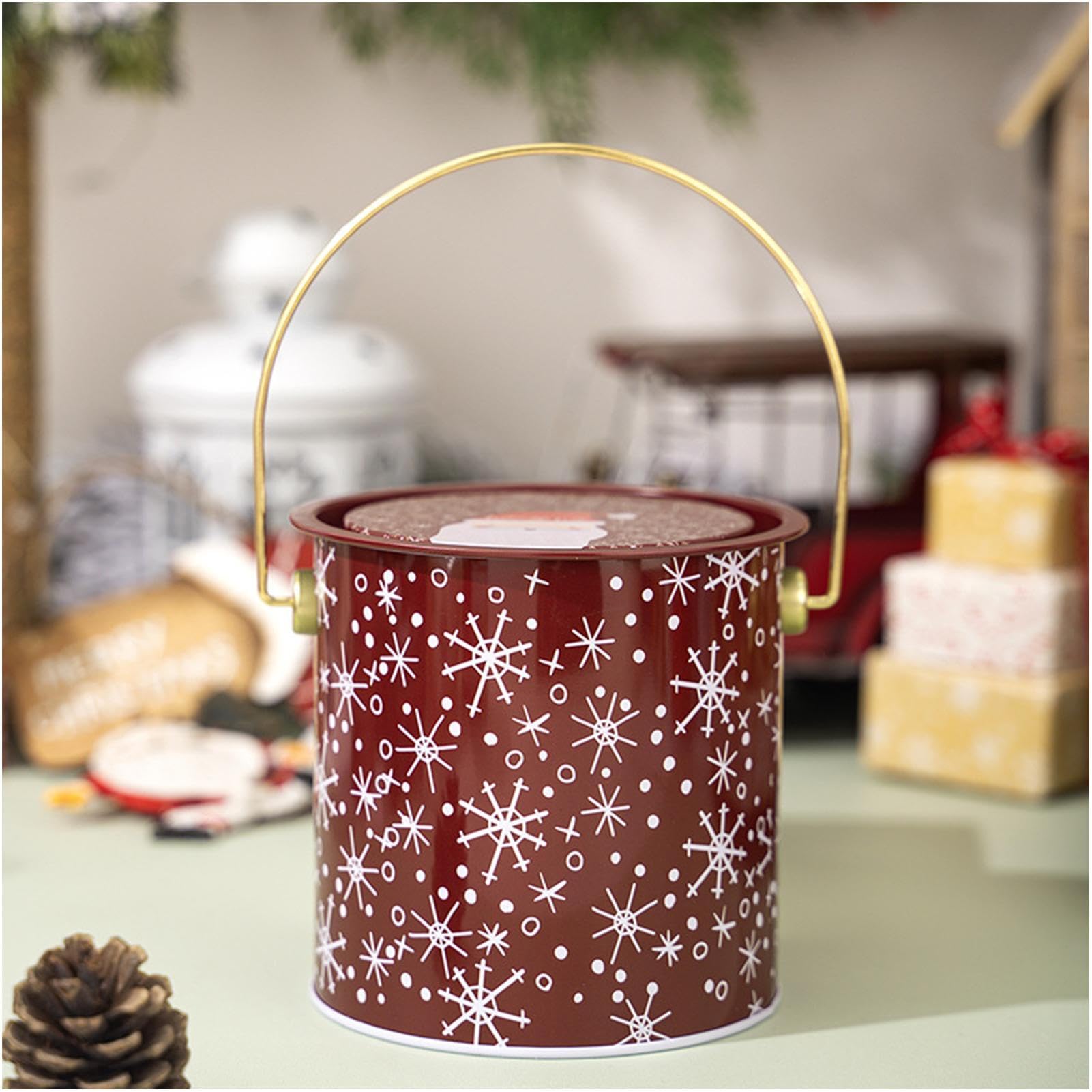 Scatole Di Dolci Natalizi,Contenitore Per Dolci Da 7 Pezzi - Contenitori | di Biscotti di Natale con Impugnatura e Coperchio,Per Caramelle, Cottura Al Forno, Pasticceria, Esposizione, Conservazione, F