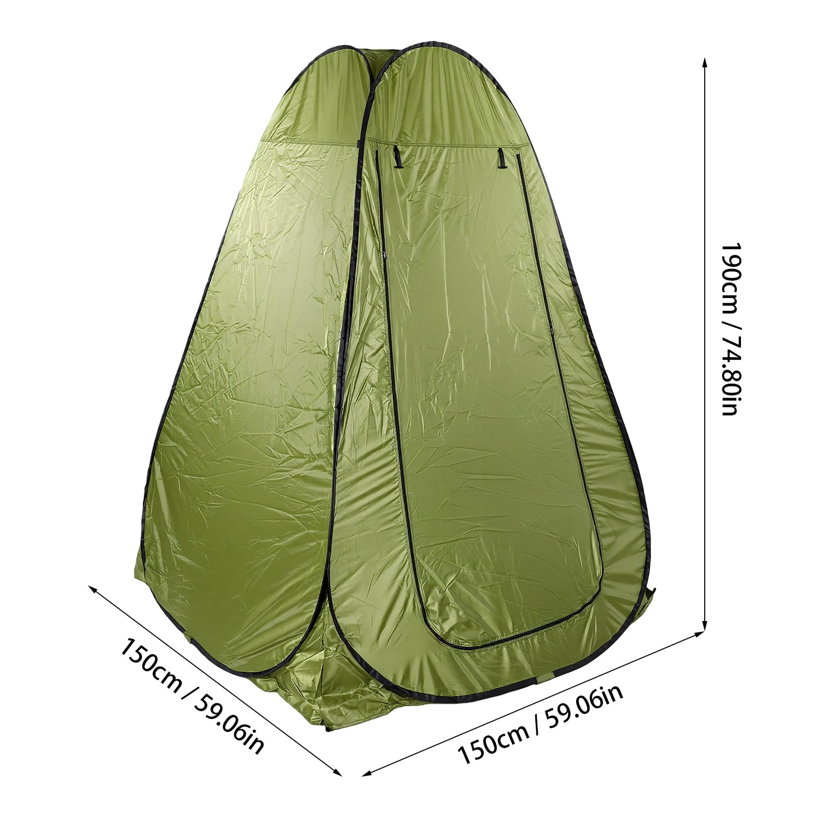 Generic Tenda Fasciatoio Portatile Impermeabile Robusta per Uso Privato Nella Doccia Esterna 59,06x59,06x74,80 Pollici (Fogliame)