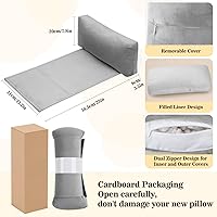 Vista 44 de Almohada para Reposacabezas de Sillón Reclinable, Almohada de Soporte Ajustable y Cómoda para Cuello y Cabeza, Reposacabezas de Terciopelo Suave