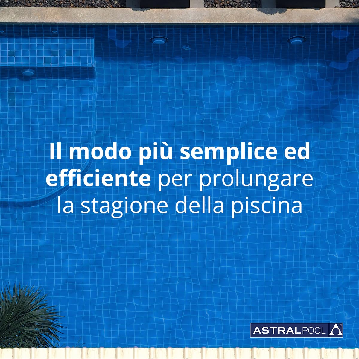 Eco Elyo-09 76559 Pompa di calore per piscina - Riscaldatore per piscina - Temperatura dell'acqua ideale - 6 livelli di potenza - Riscaldamento silenzioso ed energetico - 7 kW - Astralpool