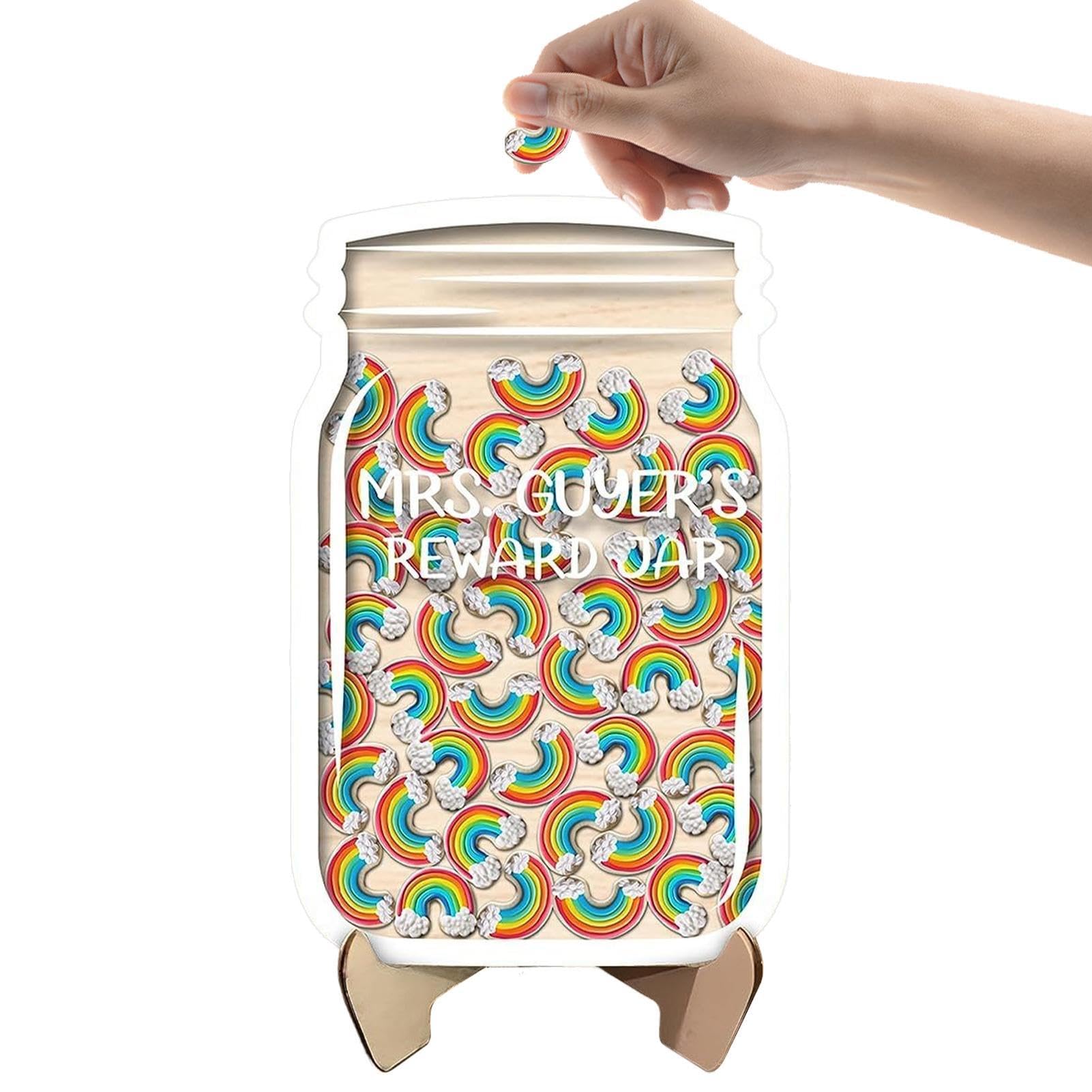Bocal Récompense Magnétique Pour Enfants – Tableau Bonnes Habitudes En Bois & Acrylique, Outil Éducatif Positif