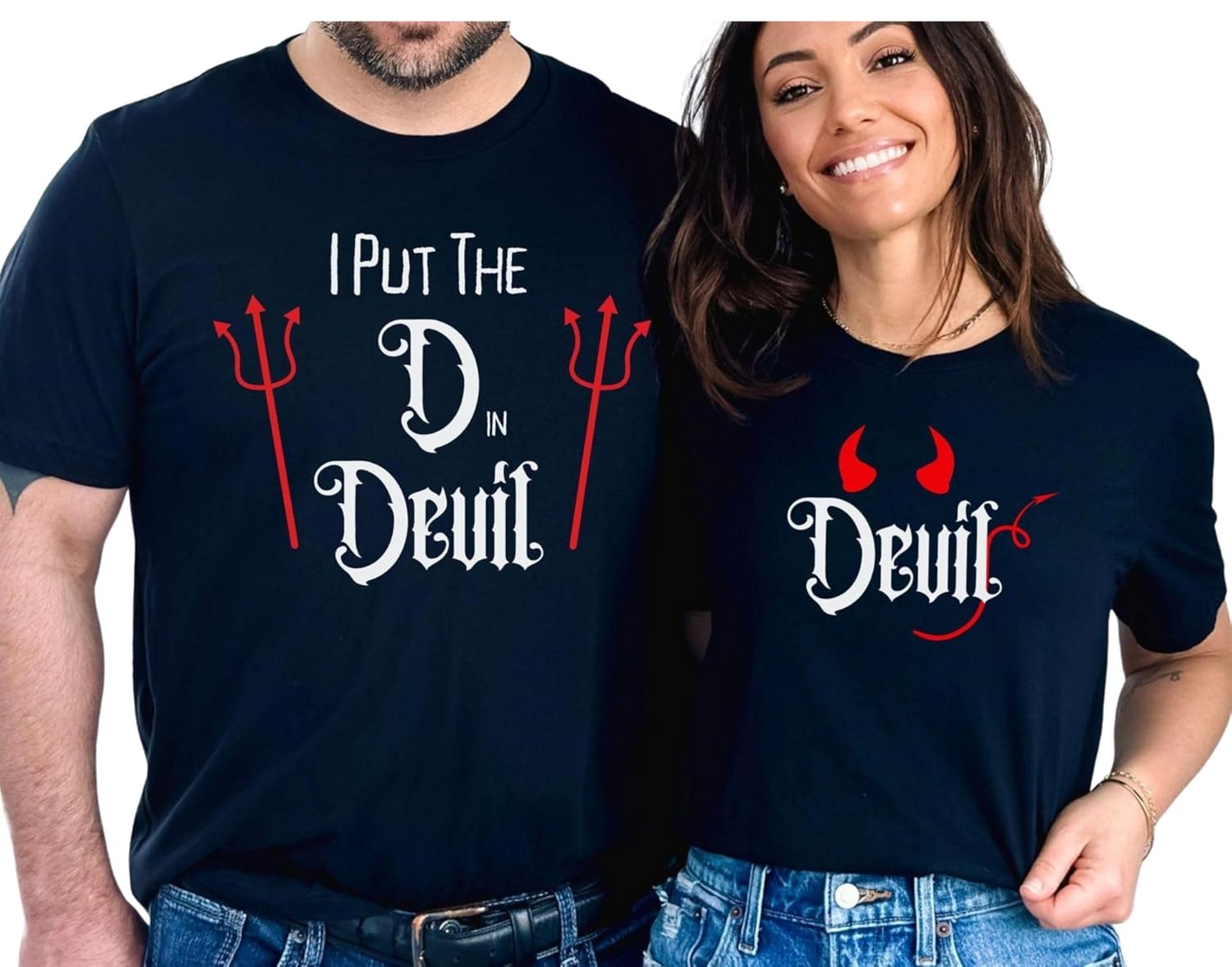 Funny Halloween Matching Couple Costume Shirt Cute Spooky