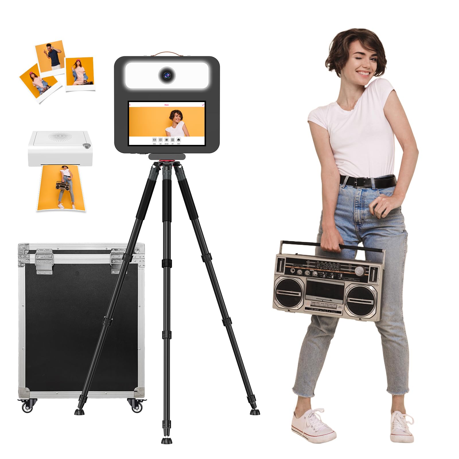 Photo 1 of MWE Magic Mirror Photo Booth with Printer, HD Camera, Touch Screen