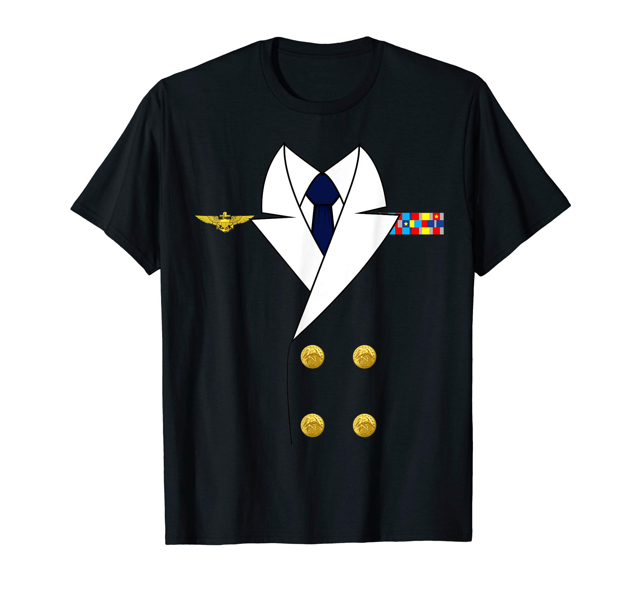 JonFriday Funny Halloween Costume Shirts 2019Ship Captain Sailor Cool Easy Cosplay Halloween Costume T-Shirt