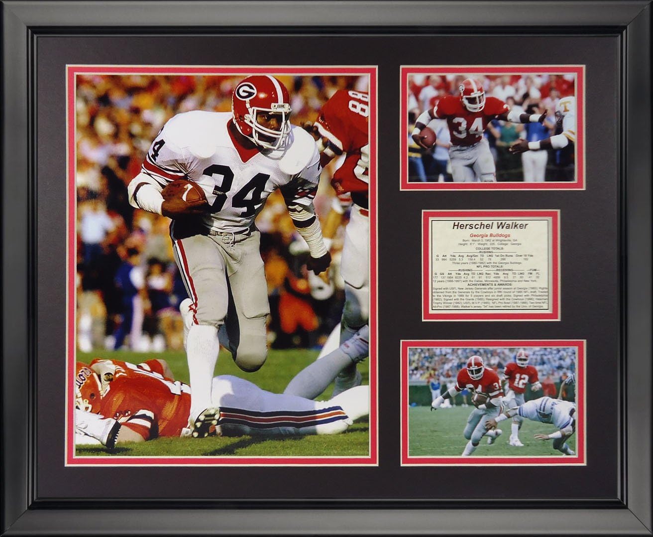 Legends Never Die Herschel Walker II - Georgia Framed Photo Collage, 16" x 20", (19873U)