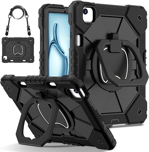 SUPERB. Ergonomic Kickstand Case for iPad Air 11 Inch (M2/M3/M4) (Black)