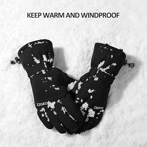 Miniatura 5 de COPOZZ Guantes de esquí para hombres y mujeres 3M Thinsulate - Guantes térmicos de nieve aislados, resistentes al viento, transpirables para