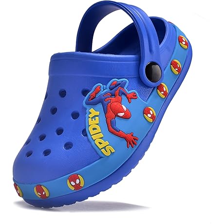 Kids Boys Spiderman Cartoon Clogs Slippers
