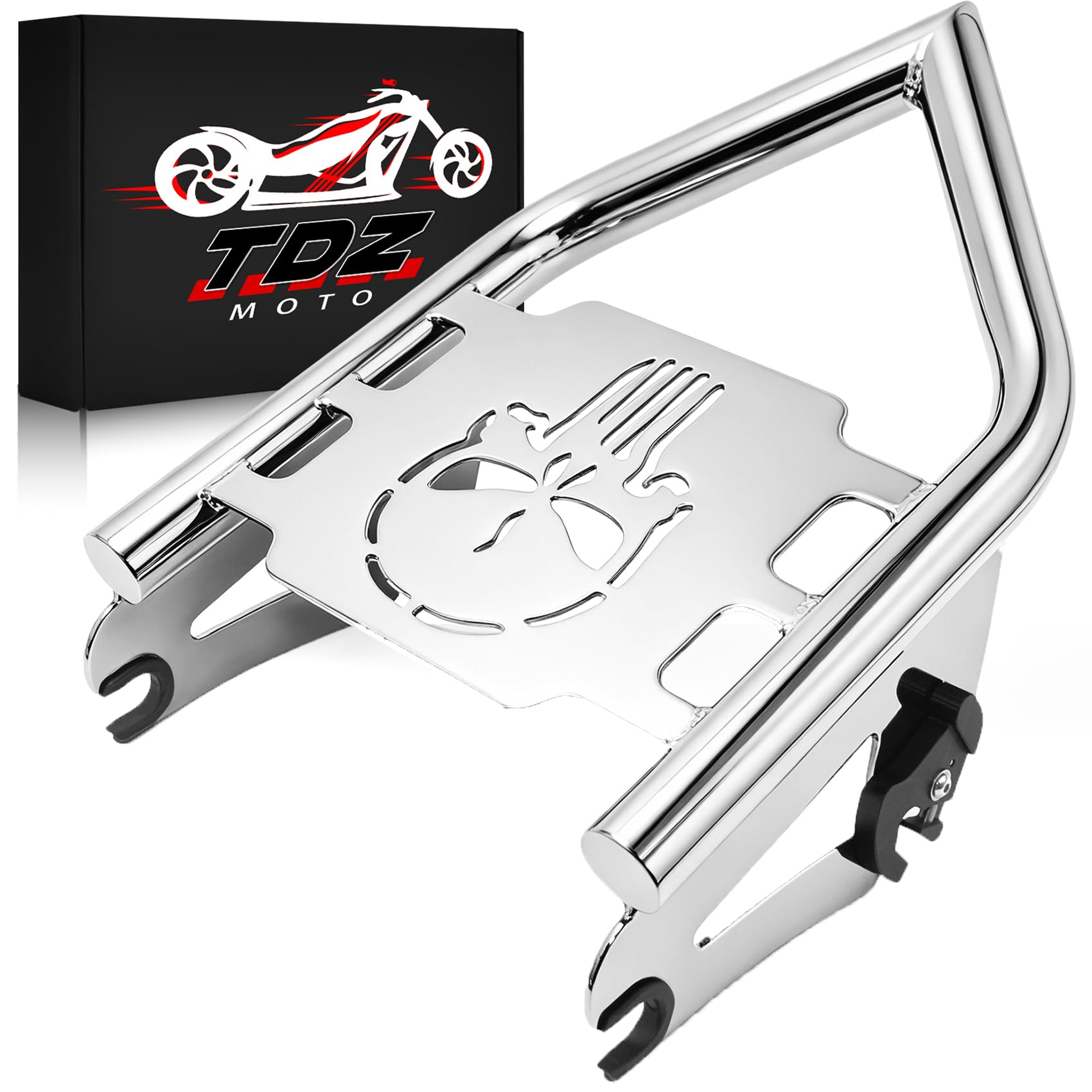 Chrome Detachable Luggage Rack for Harley Touring, Street Glide, Road Glide, Electra Glide, Road King, Ultra Limited 2009-2025