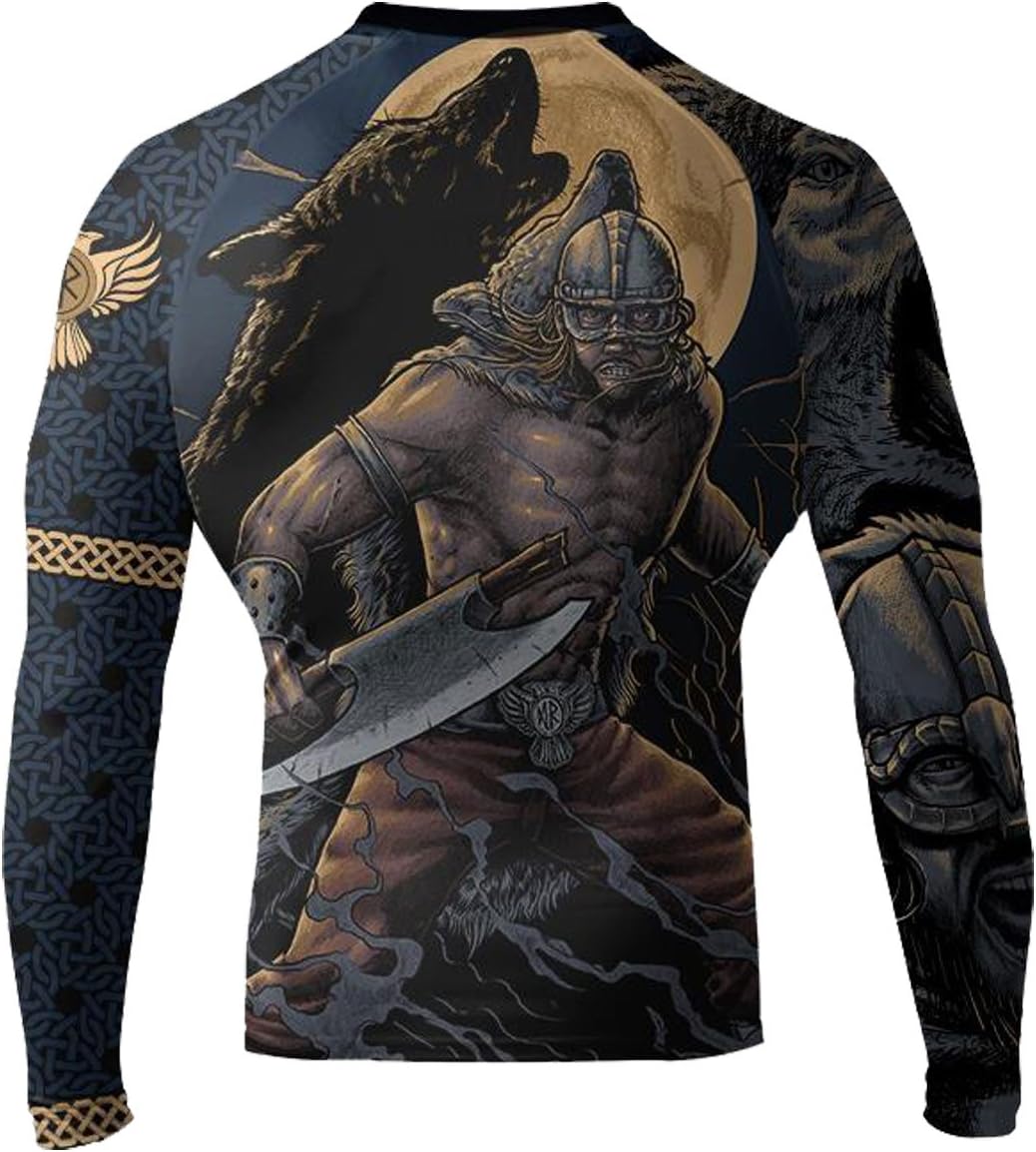 Raven FightwearMen's Ulfhedinn MMA BJJ Rash Guard Black Small