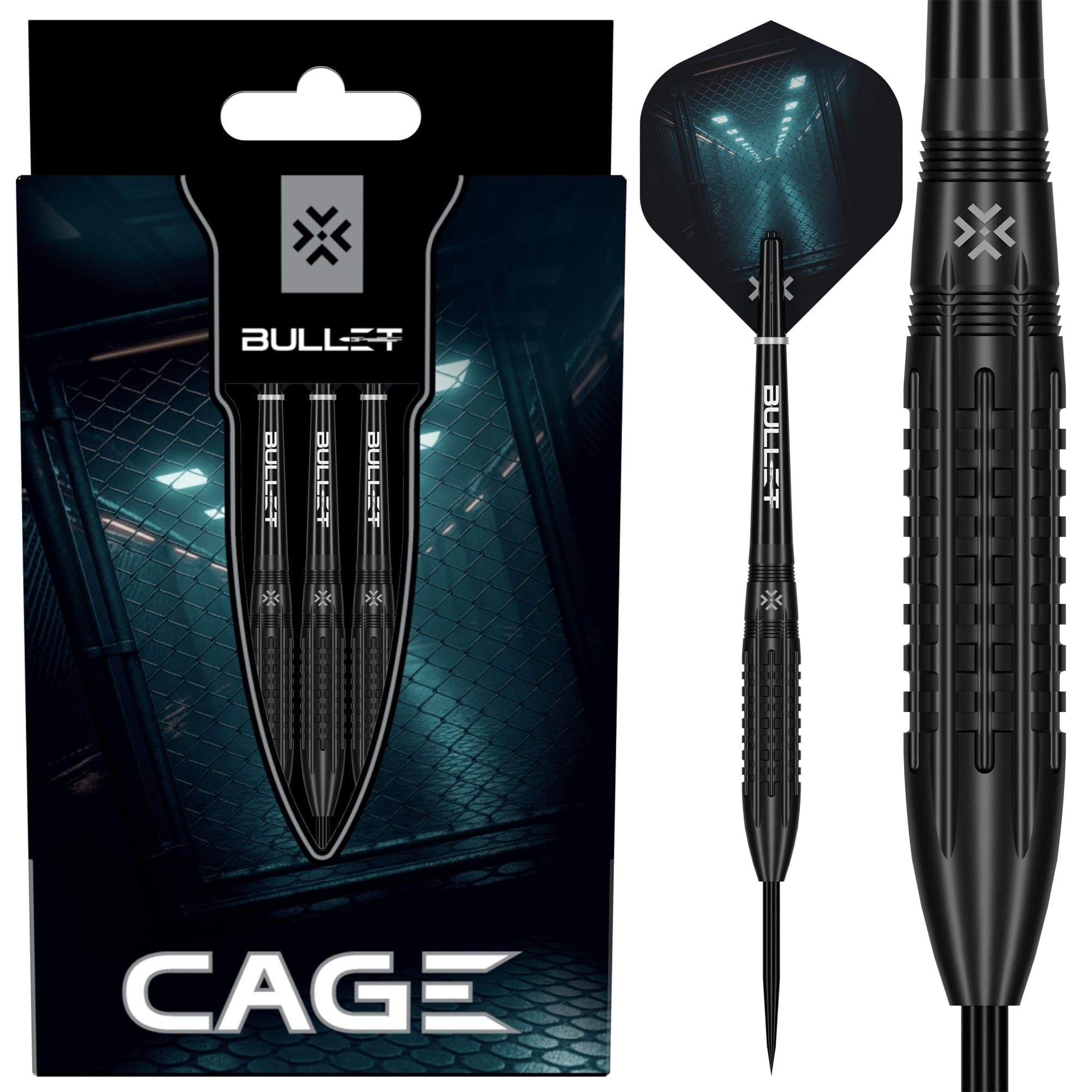 Bullet | Cage | Steel Tip Darts | 90% Tungsten | 24g - 26g Weight Options (26, Grams)