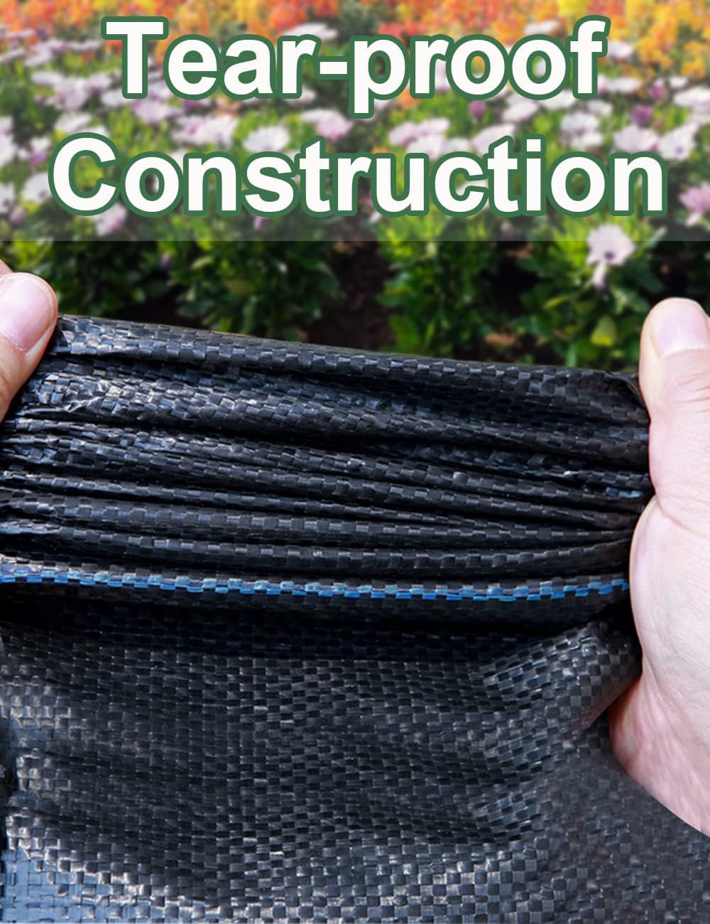 Wohohoho Telo Diserbante 1m X 50m – Membrana In Tessuto PP 90g/m², Controllo Erbacce, Permeabile E Blocca Luce, Per Aiuole E Giardini