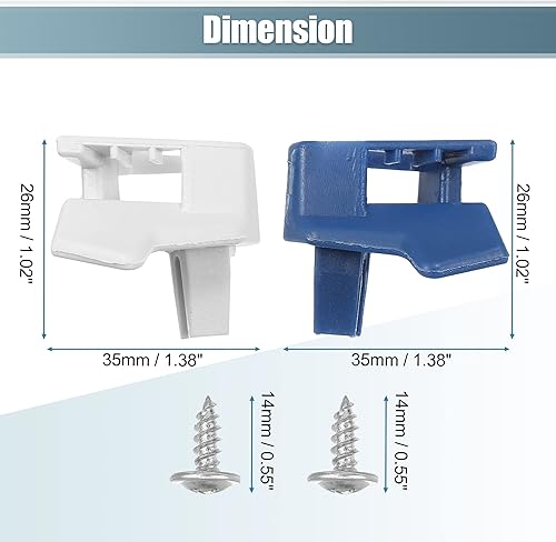 Miniatura 3 de X AUTOHAUX Luz de marcador delantera izquierda derecha clip con tornillo 53138-04010 para Toyota Tacoma 2001-2004 azul blanco 2 piezas