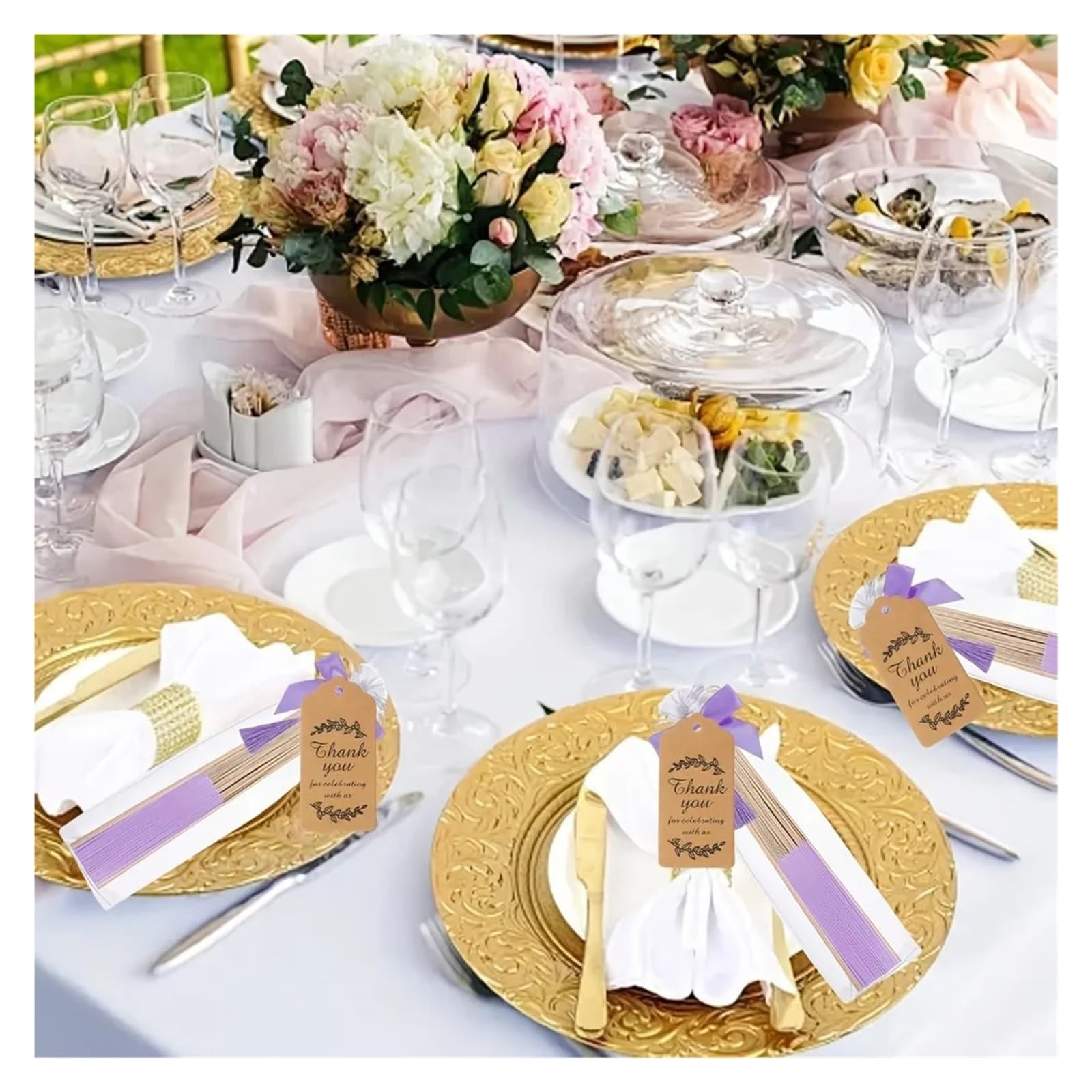 30 Stück violette Faltfächer-Quasten for Damen – Hochzeit/Braut/Party, kleines Geschenk, Hochzeitsgeschenke for Gäste Für Haushalt Wohnen