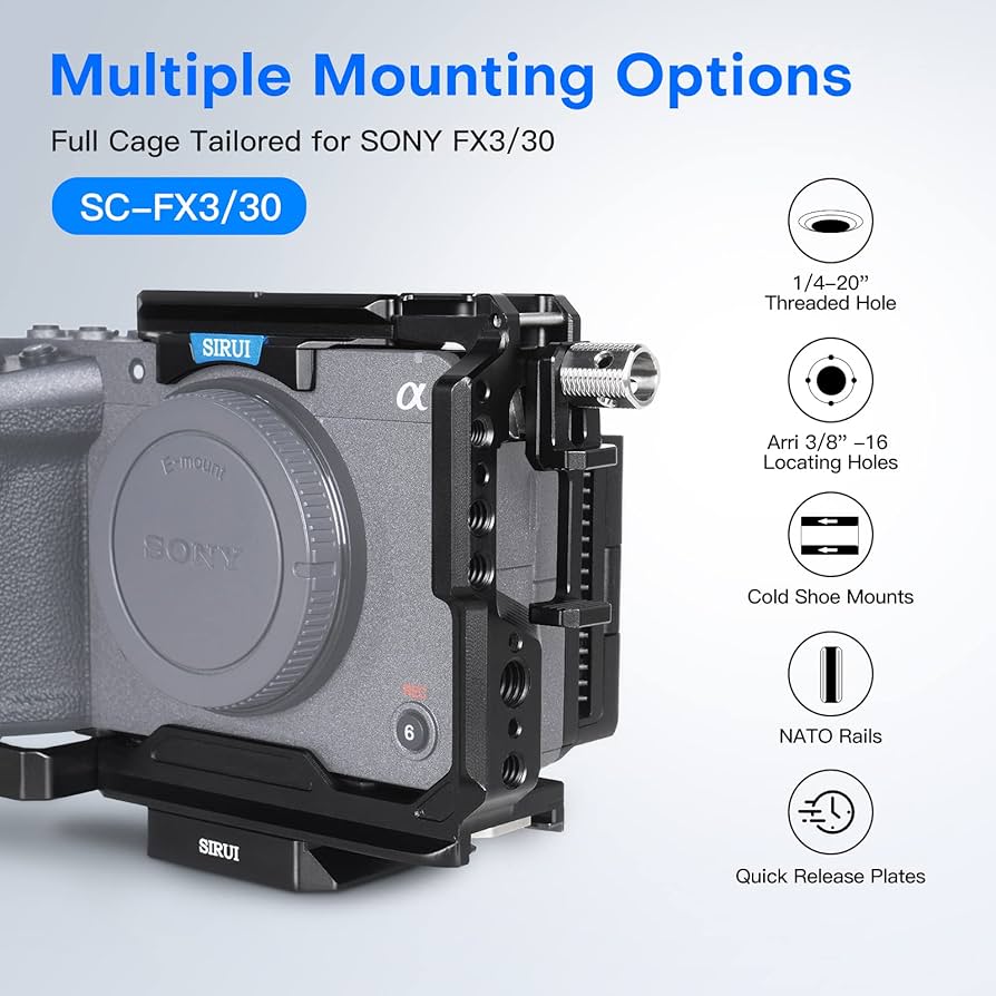 Amazon.com : SIRUI Full Camera Cage for Sony FX3/FX30