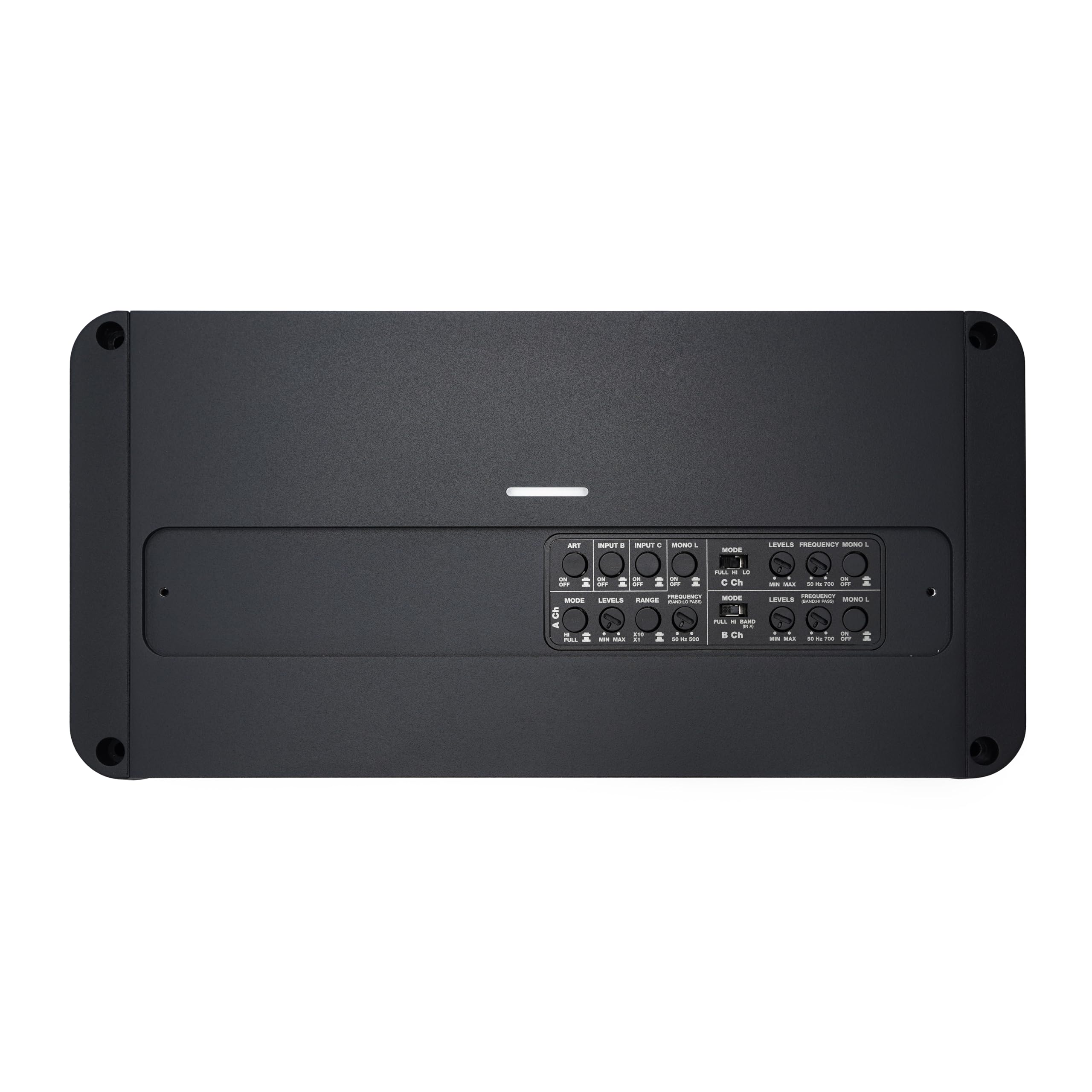 Audison SR 6.600 - Amplificatore a 6 canali in Classe D per auto, configurazione 4x140W + 2x185W su 2 ohm, ideale per sistemi attivi multivia ad alta efficienza