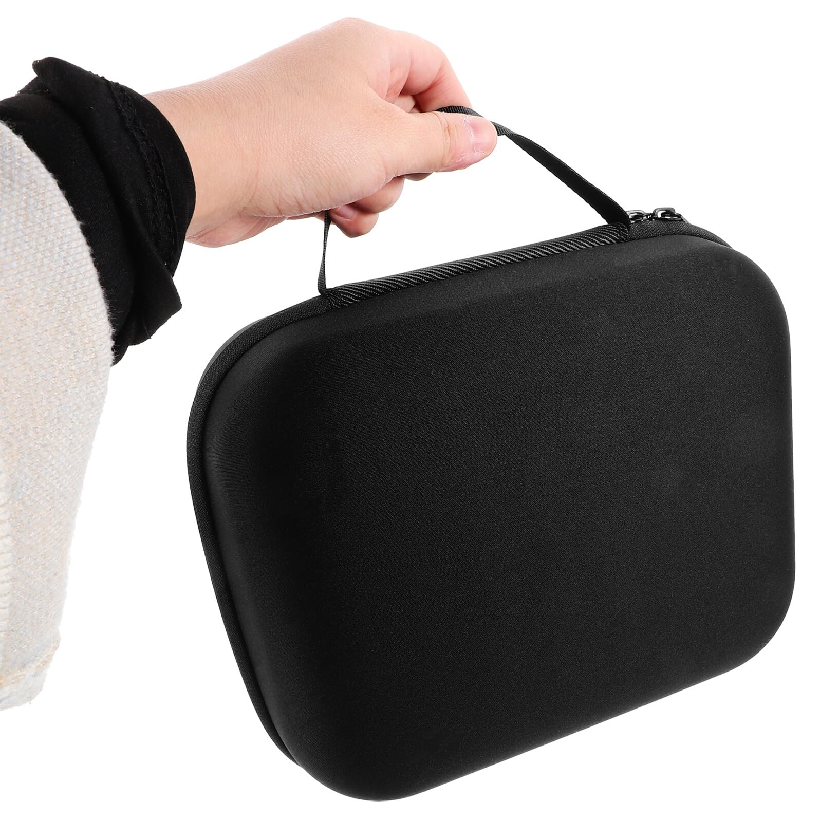 Eva Kopfhörer Tasche Over Ear Schutzhülle Hartschalen Aufbewahrungsbox mit Reißverschluss und Netzfach Schwarz Stoßfest und Wasserabweisend für Outdoor und Alltag