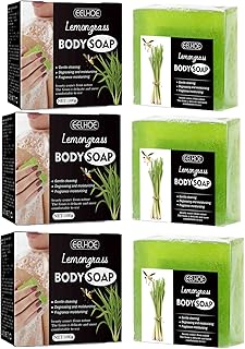 Lemongrass Body Soap, Citronella Soap, Citronella Lemongrass Soap, Lemongrass Body Wash, Natural Lemongrass Body Wash Soap Bar for Body & Facial Skin (3PCS)