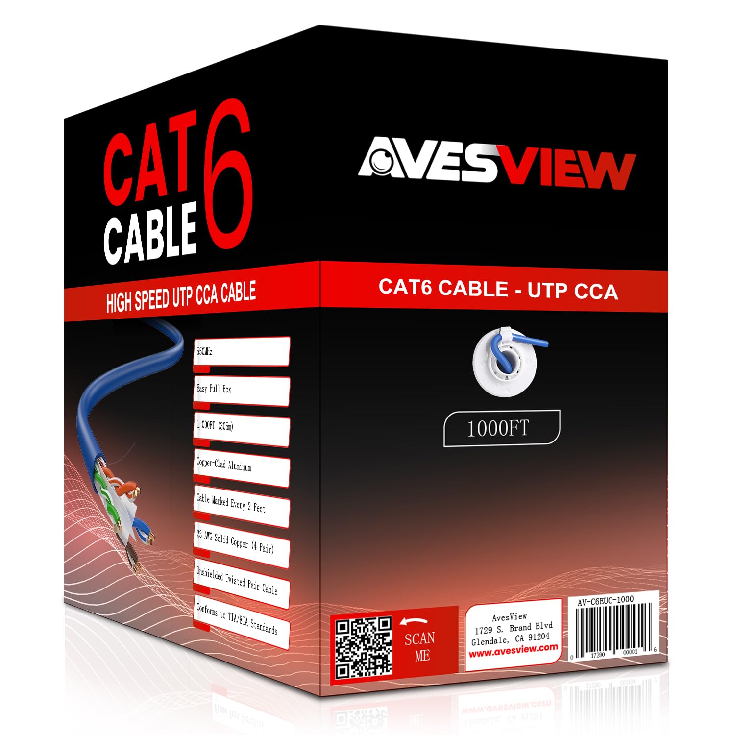 Cavo Di Rete LAN Premium Cat6 23AWG UTP A 4 Coppie