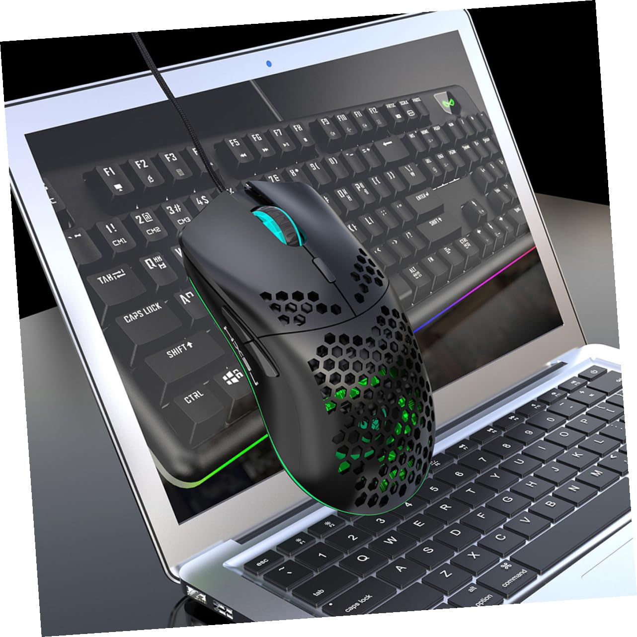 Hemobllo Mouse Rgb Tasti Illuminazione Programmabile Design Ergonomico Dpi Regolabile Fino Per Uso Professionale