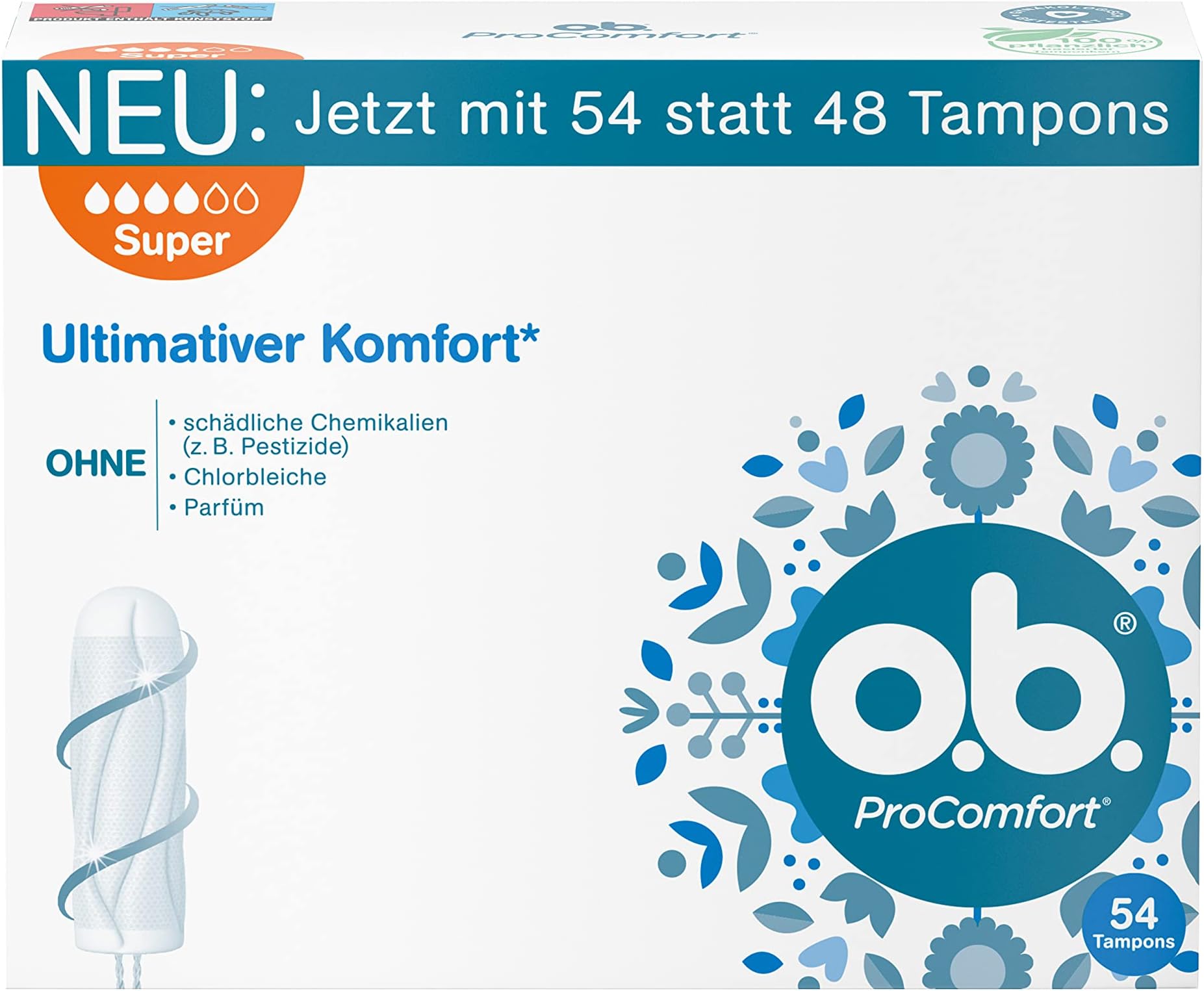 o.b. ProComfort Super Tampons (54 Pcs.)