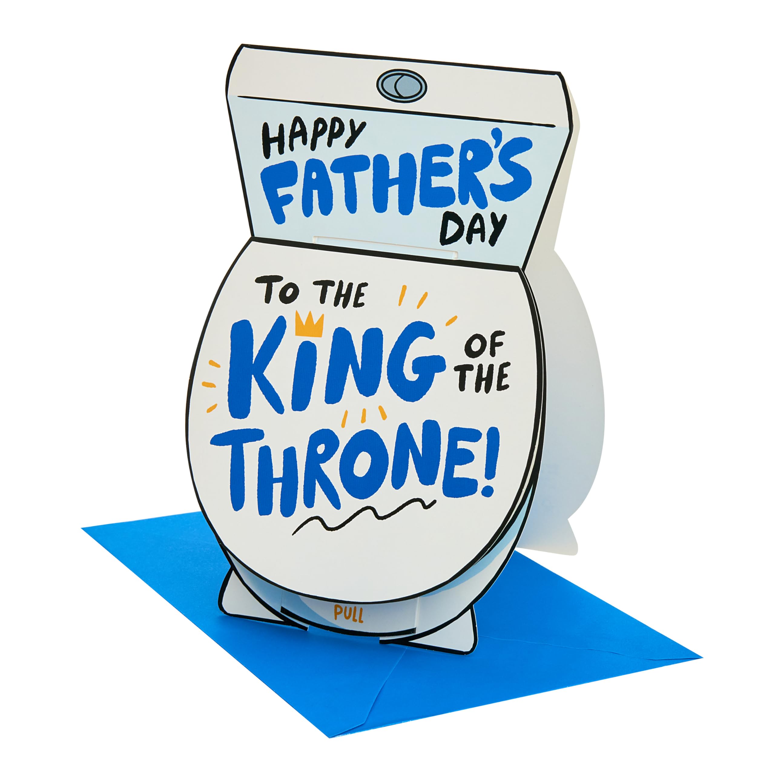 UK Greetings | Father's Day Card | Card for Dad, Grandad, Husband | Him, Boys, Men | Toilet Novelty Design | With Envelope | 14.9 x 22.9 cm